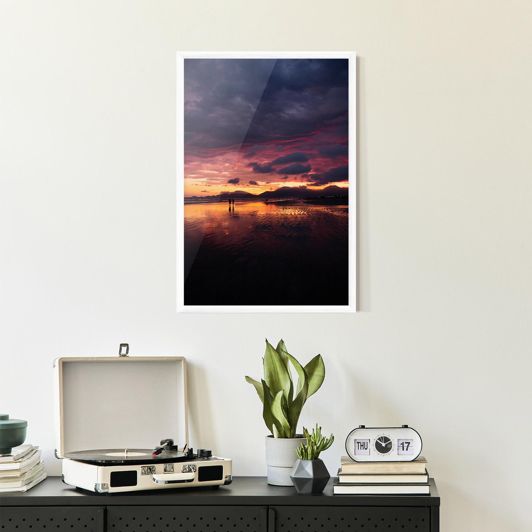 Gerahmte Poster Beach At Sunset mockup 2