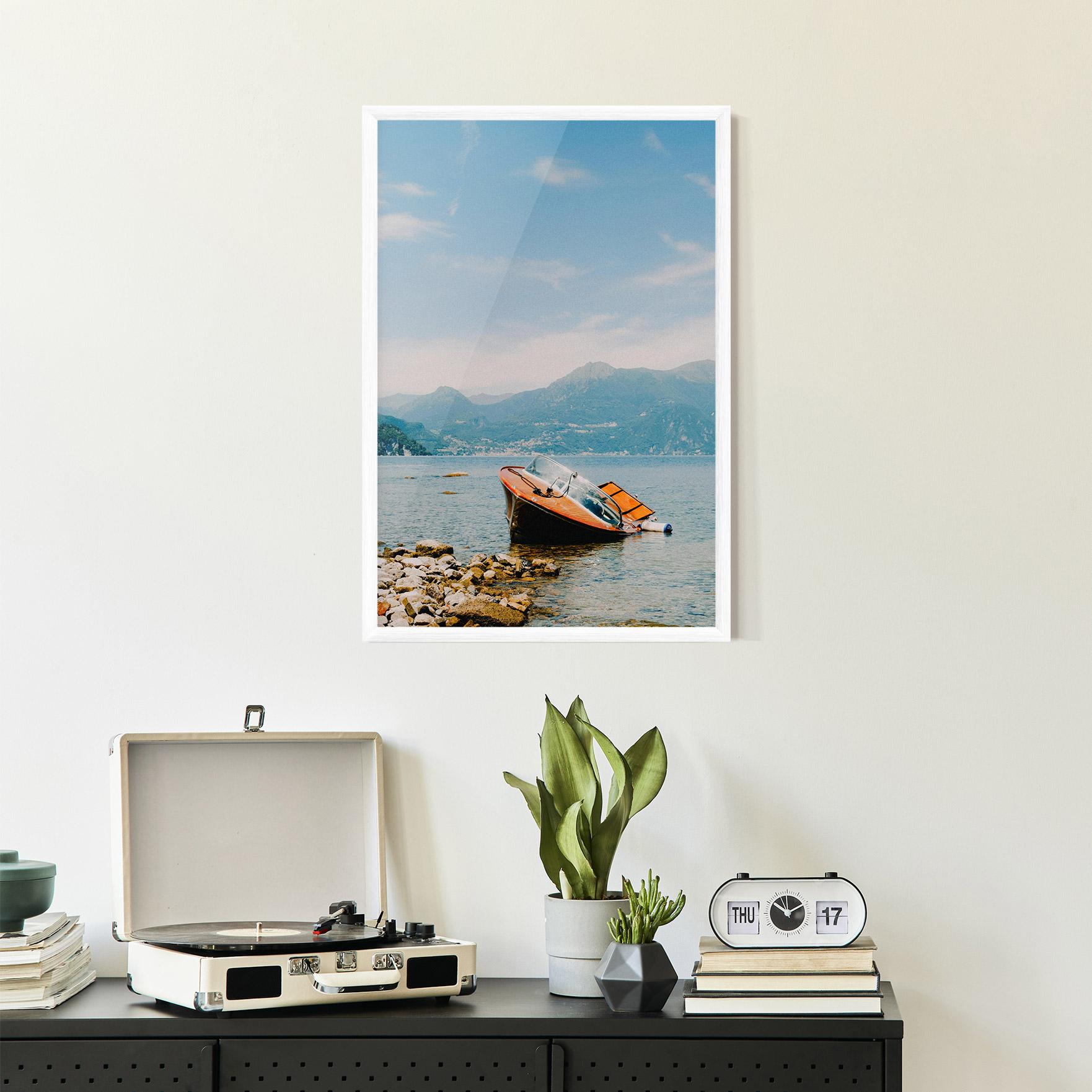 Gerahmte Poster Boat On The Lake mockup 2