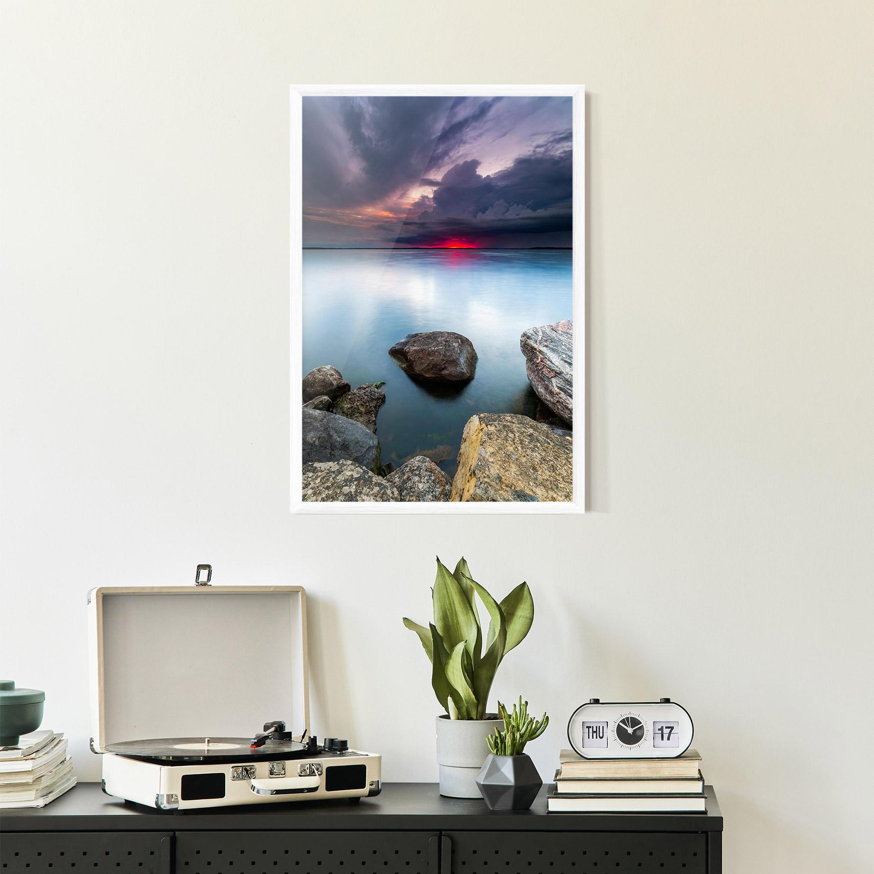 Gerahmte Poster Lake Sunset mockup 2