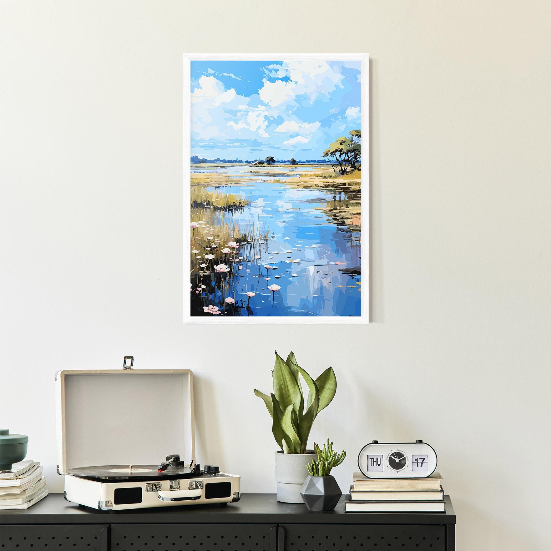 Gerahmte Poster Riverside Flowers mockup 2