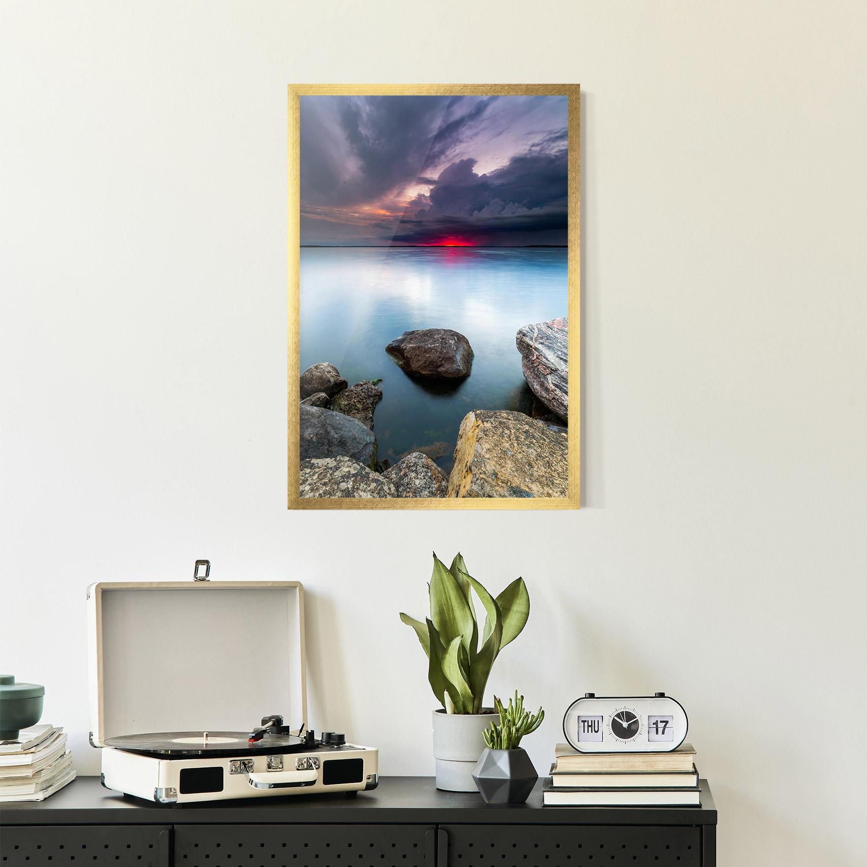 Gerahmte Poster Lake Sunset mockup 2