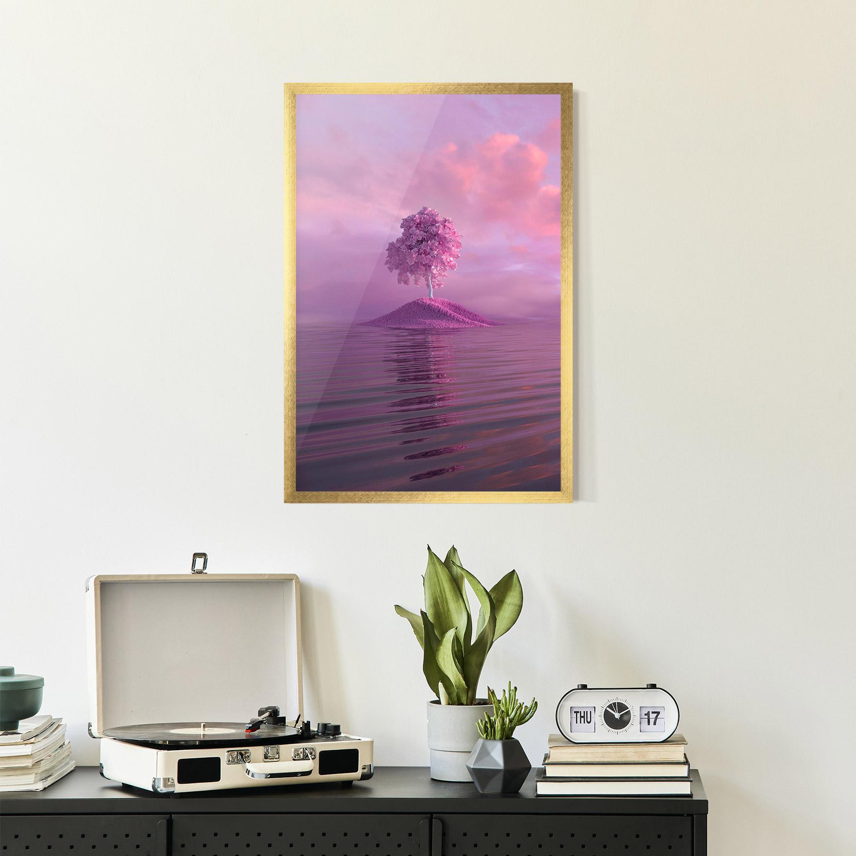 Gerahmte Poster Pink Landscape mockup 2