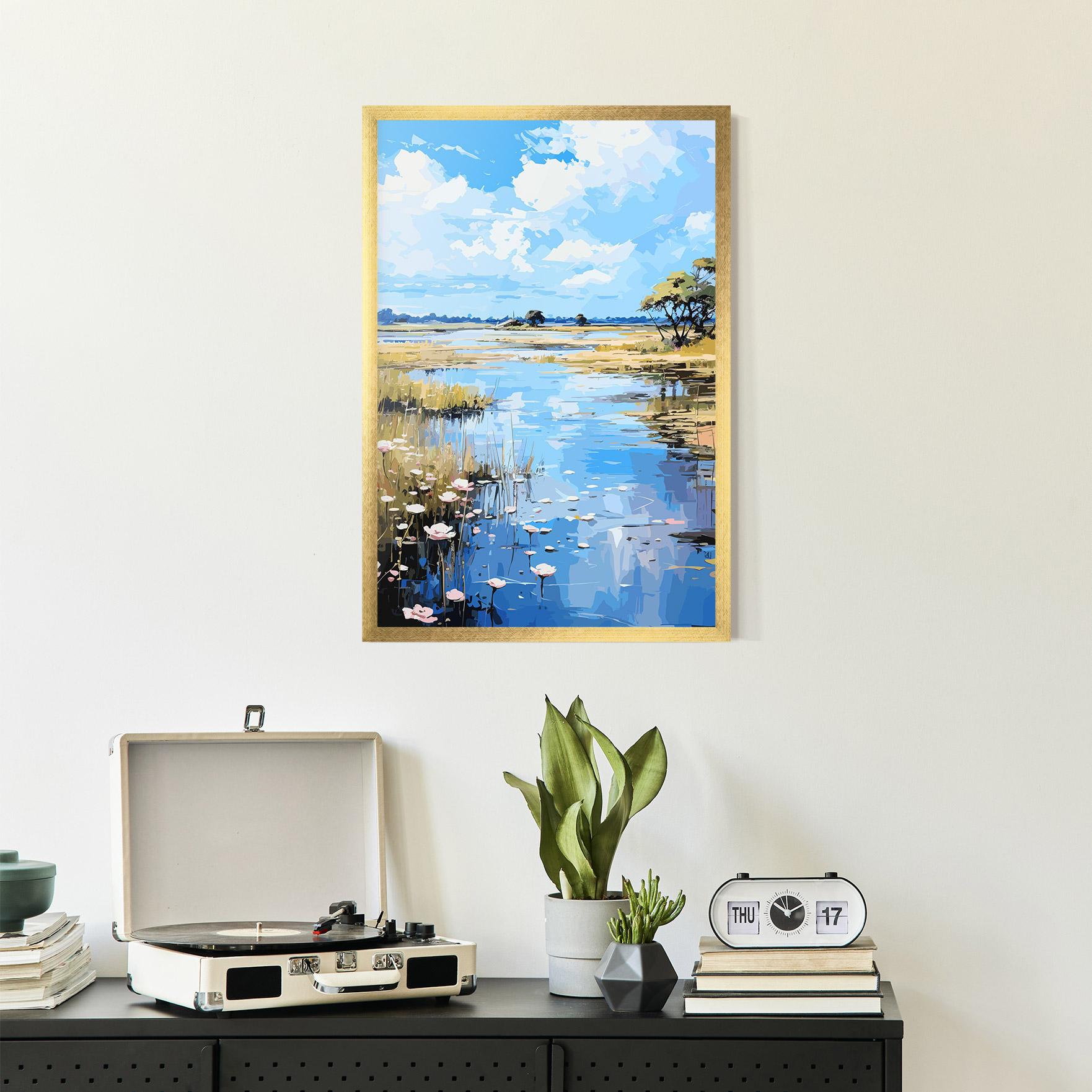 Gerahmte Poster Riverside Flowers mockup 2