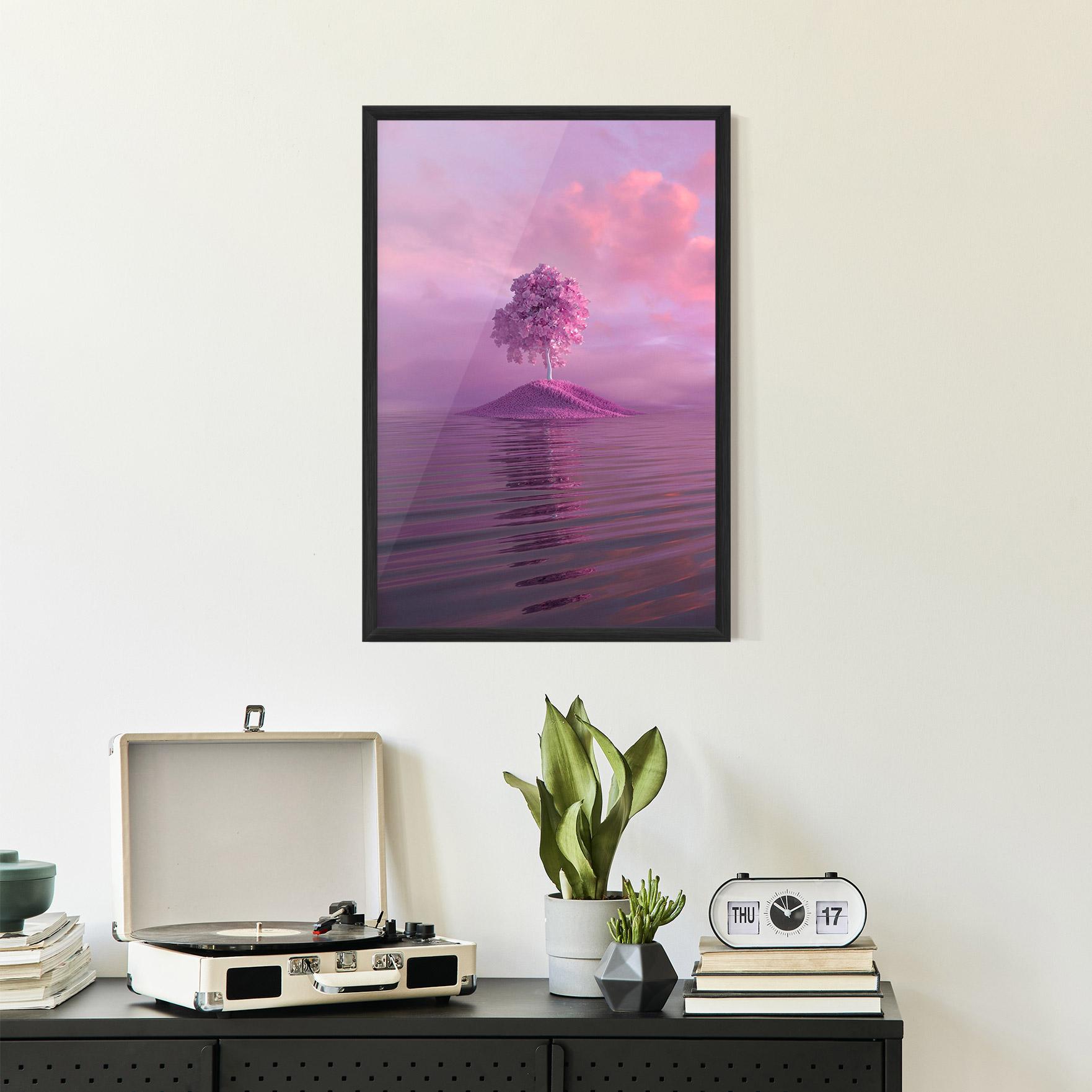 Gerahmte Poster Pink Landscape mockup 2