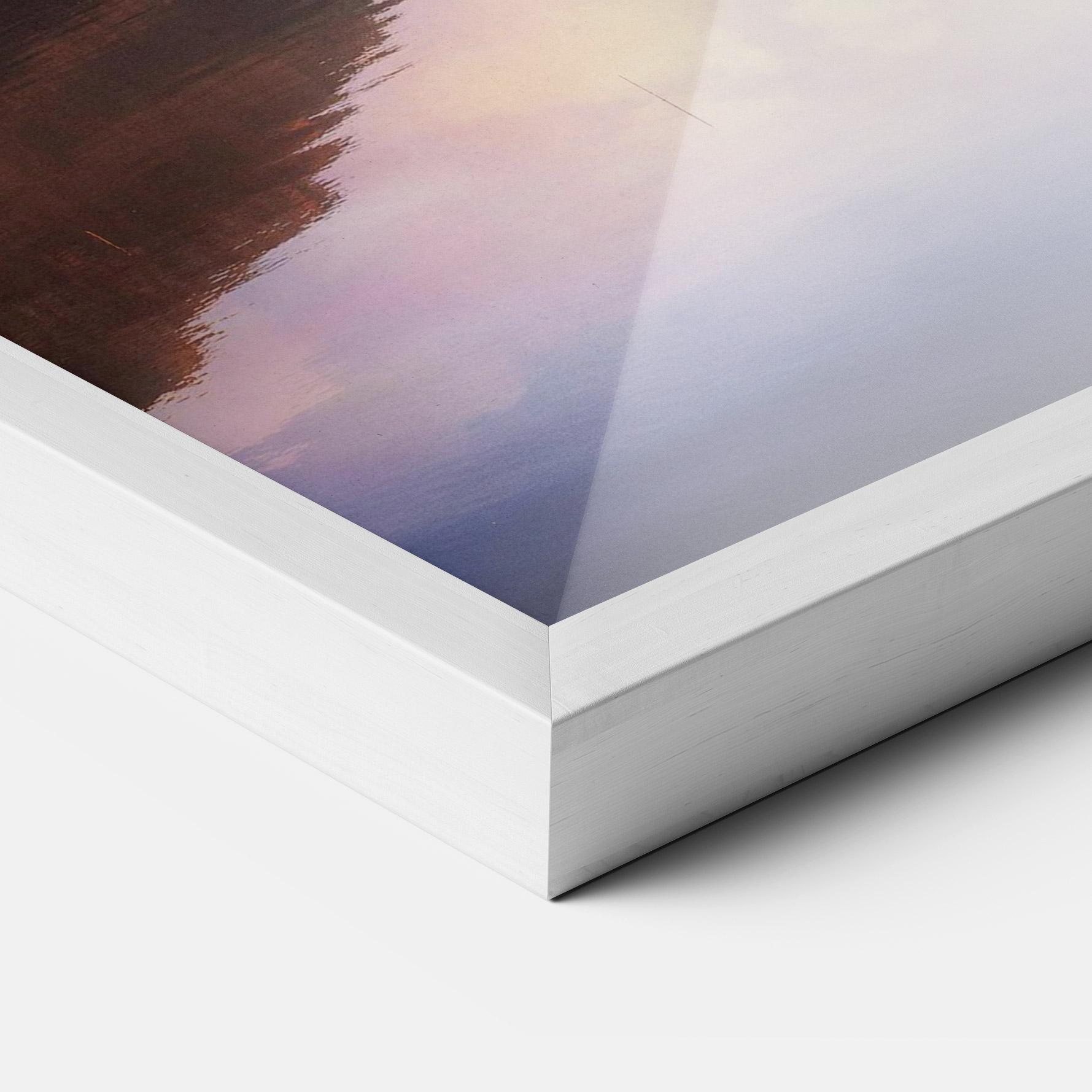 Gerahmte Poster Orange Lake Light mockup 3