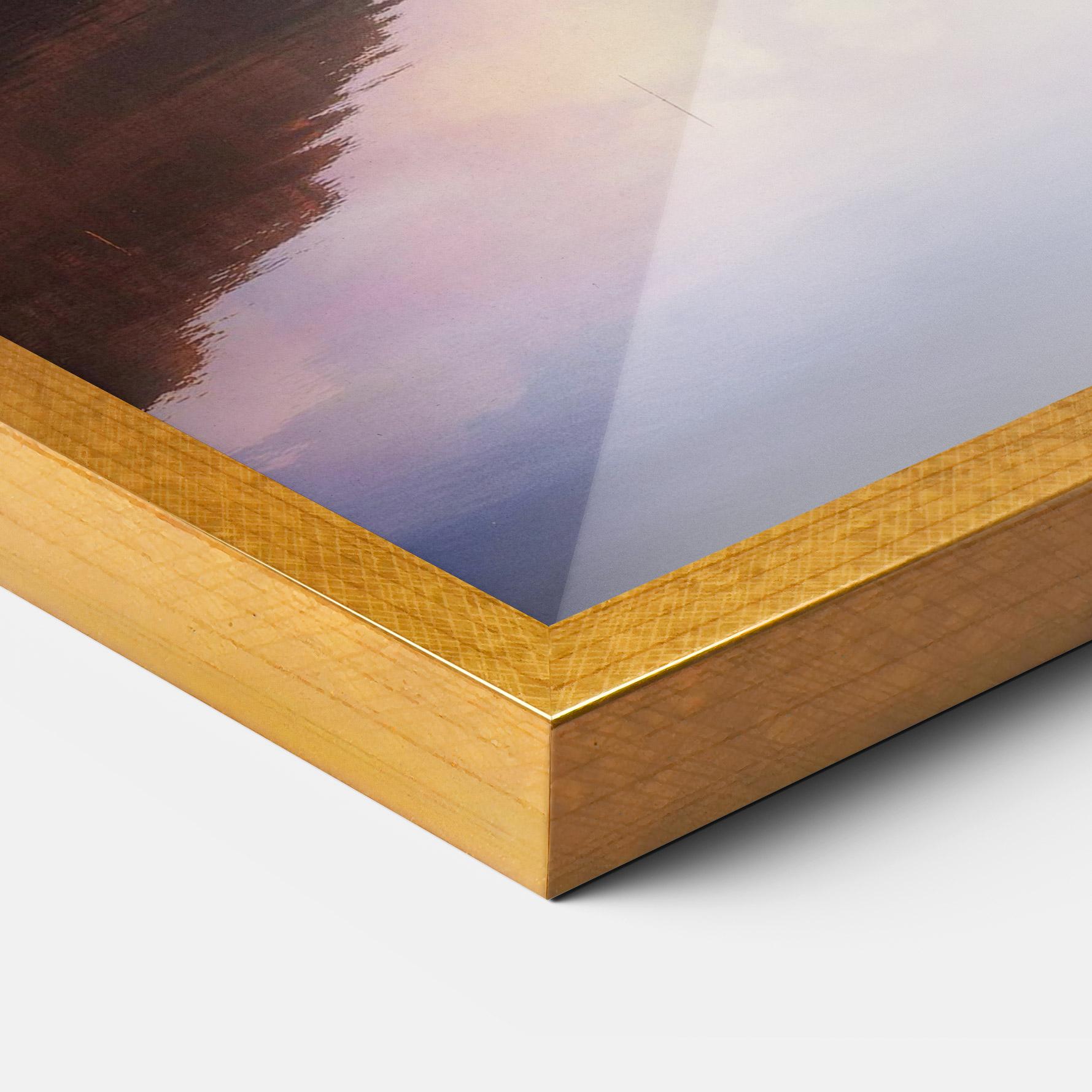 Gerahmte Poster Orange Lake Light mockup 3