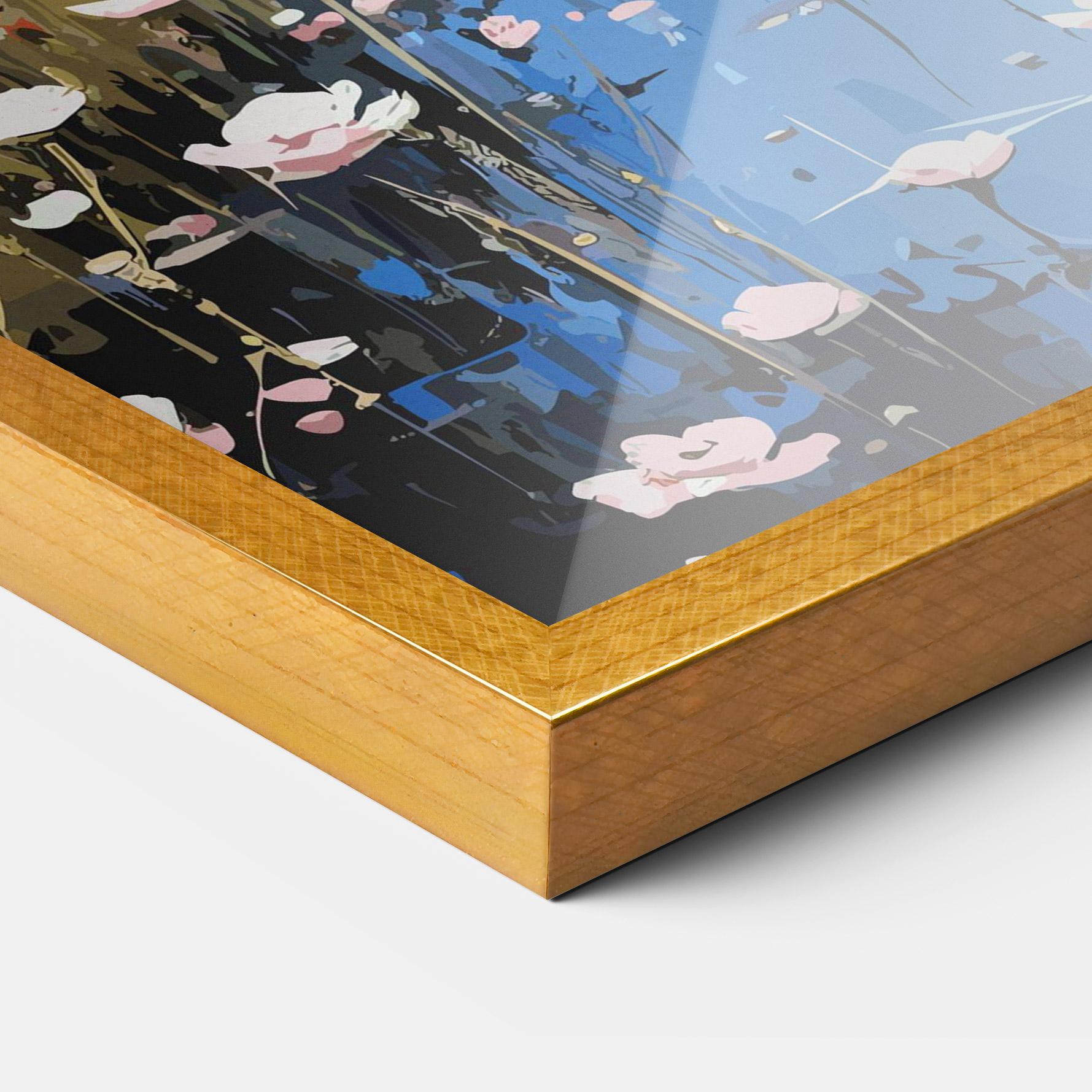 Gerahmte Poster Riverside Flowers mockup 3