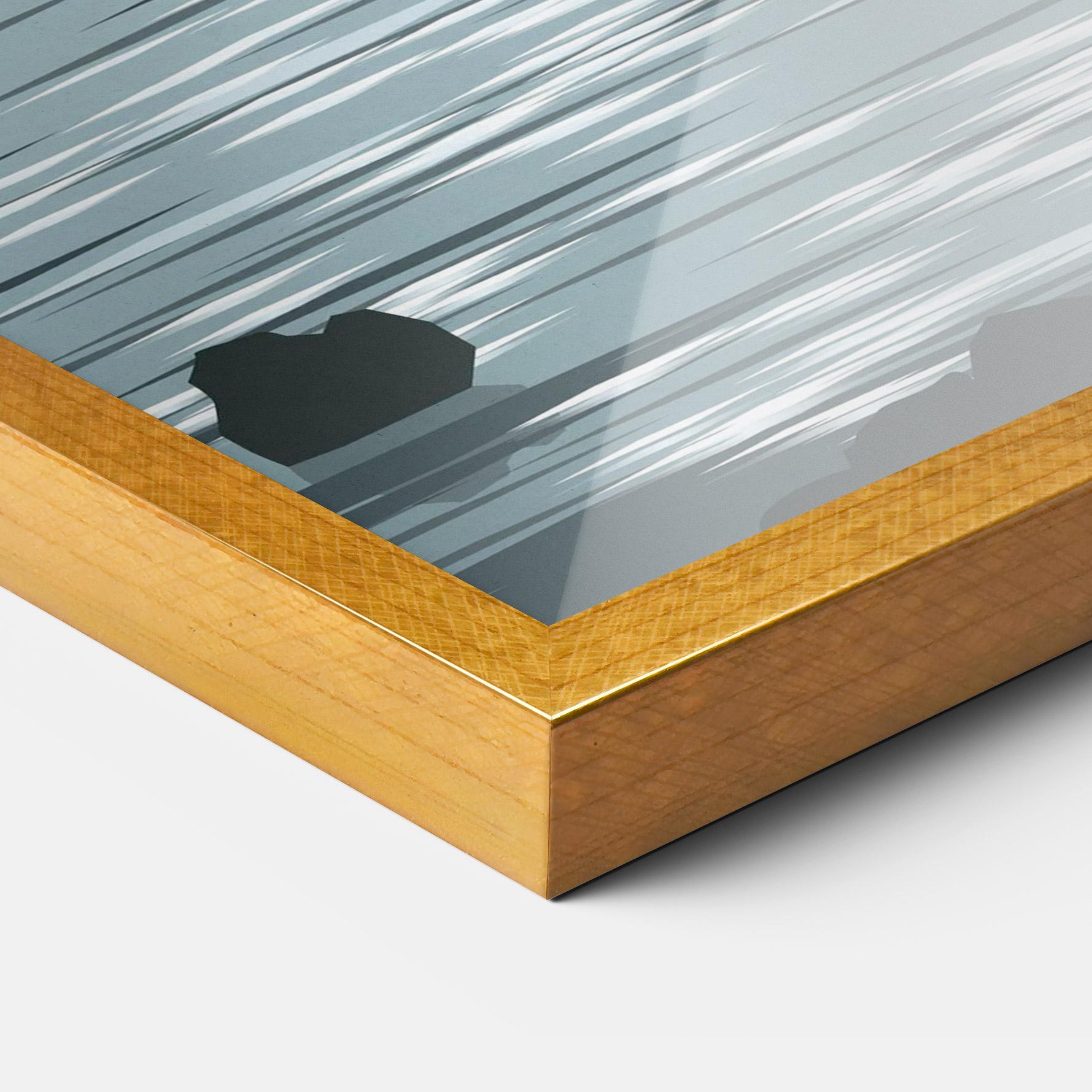 Gerahmte Poster Sparkling_lake_view mockup 3