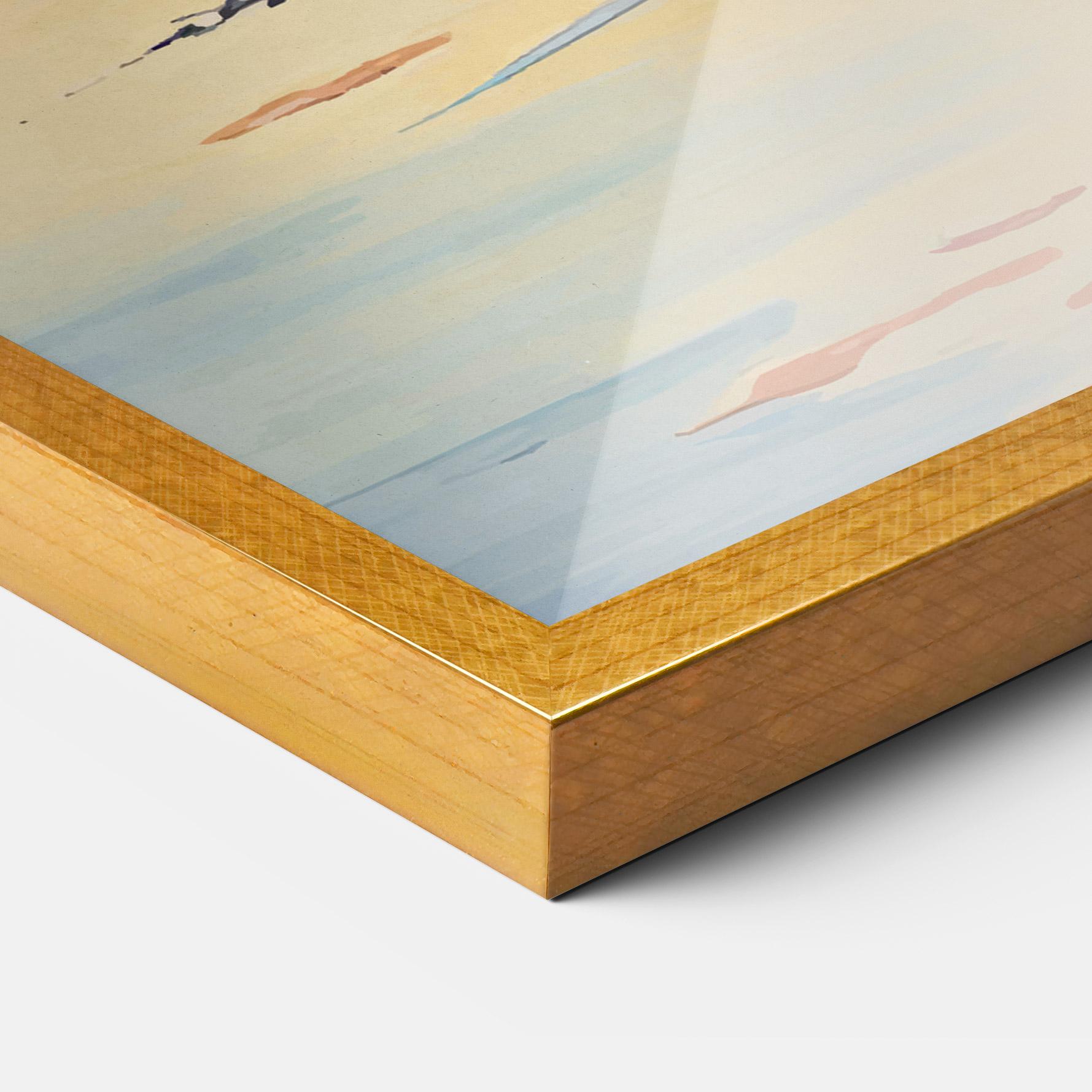 Gerahmte Poster Tree Shadow Lake mockup 3