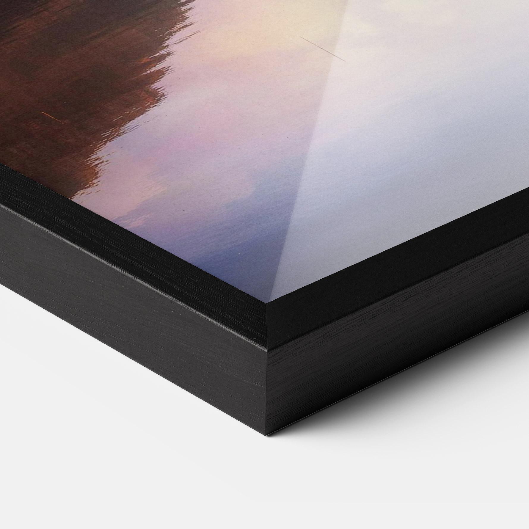 Gerahmte Poster Orange Lake Light mockup 3