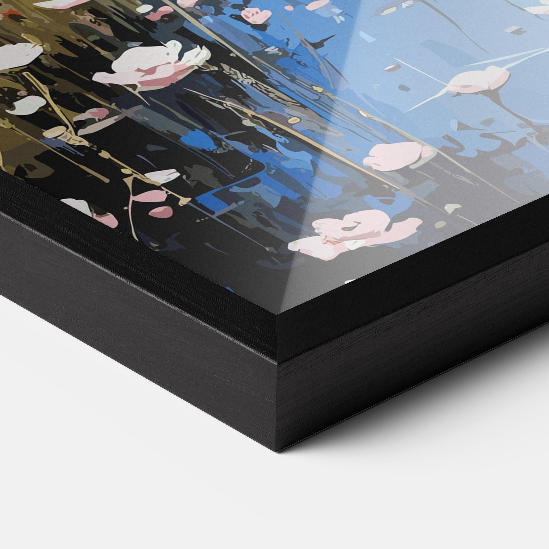 Gerahmte Poster Riverside Flowers mockup 3