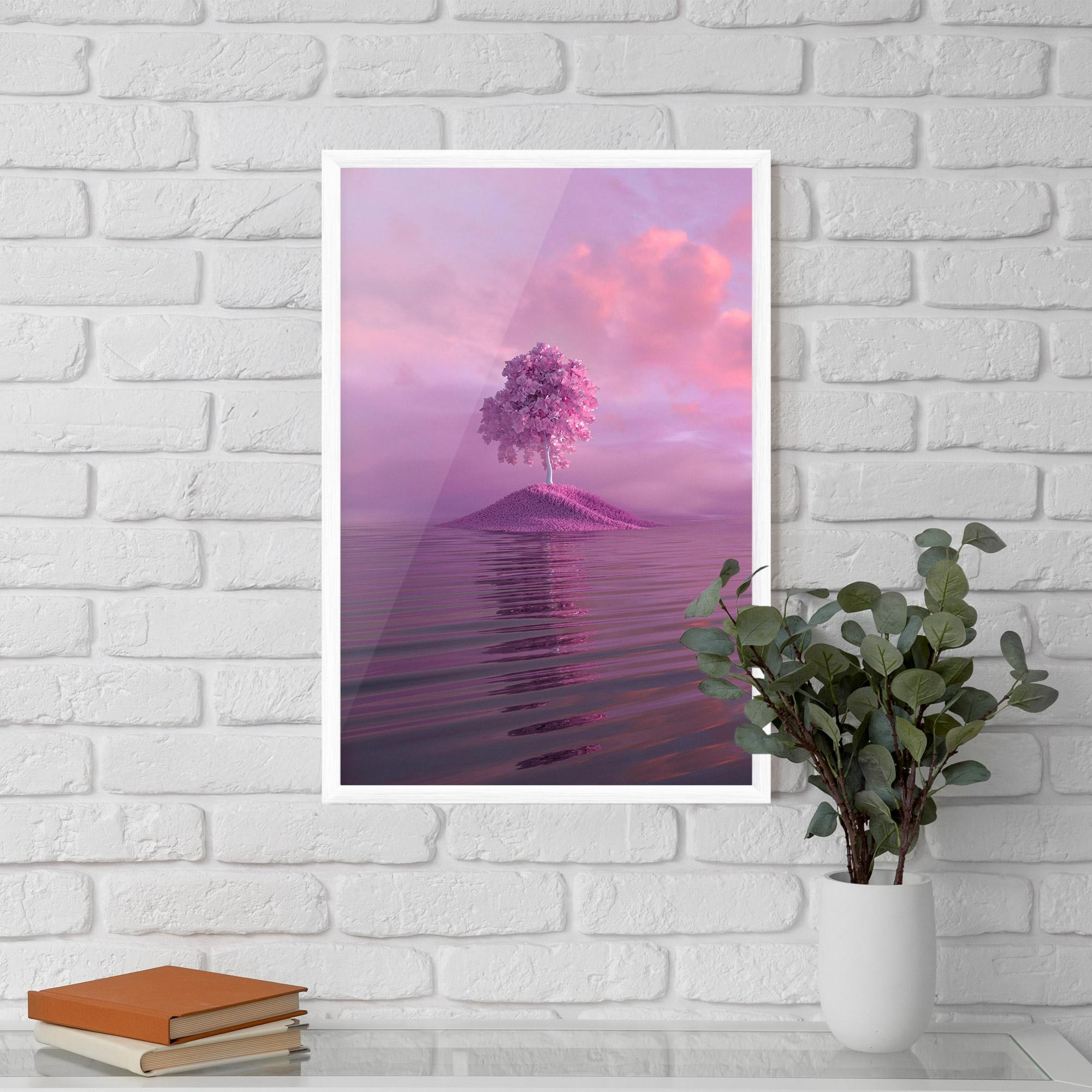 Gerahmte Poster Pink Landscape mockup 5
