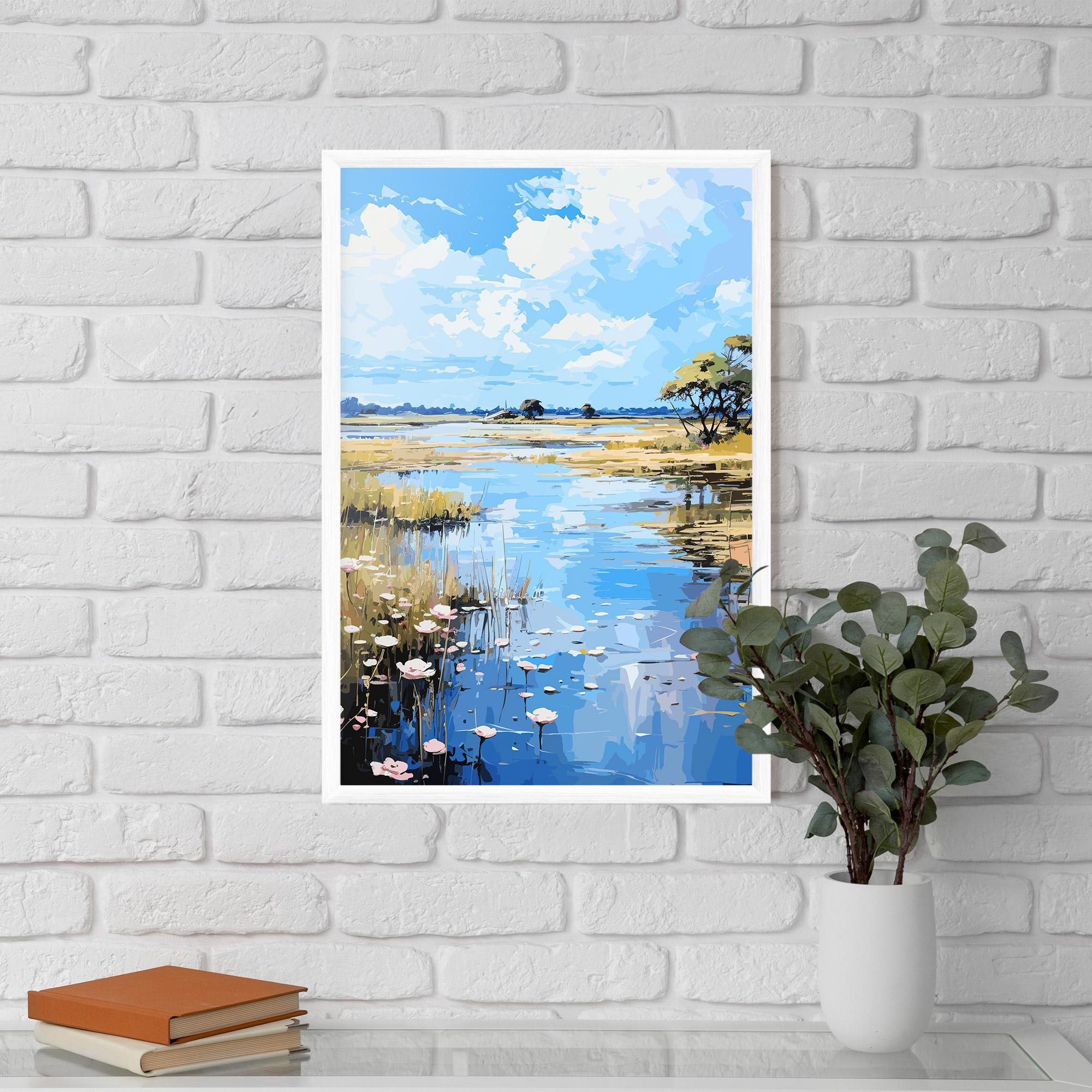 Gerahmte Poster Riverside Flowers mockup 5