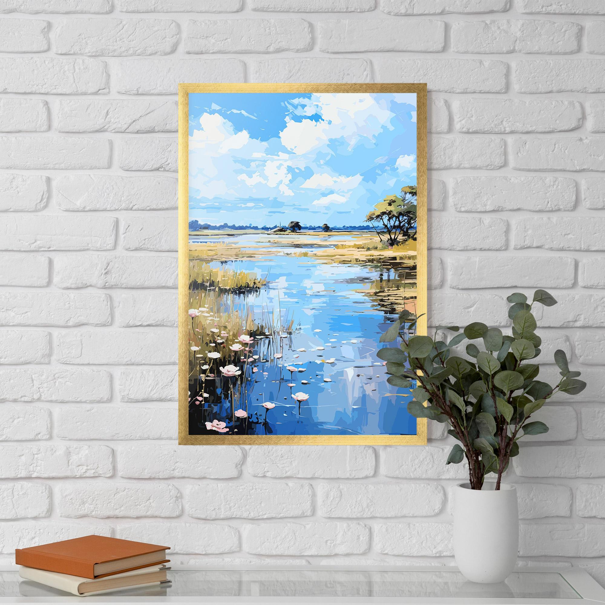 Gerahmte Poster Riverside Flowers mockup 5