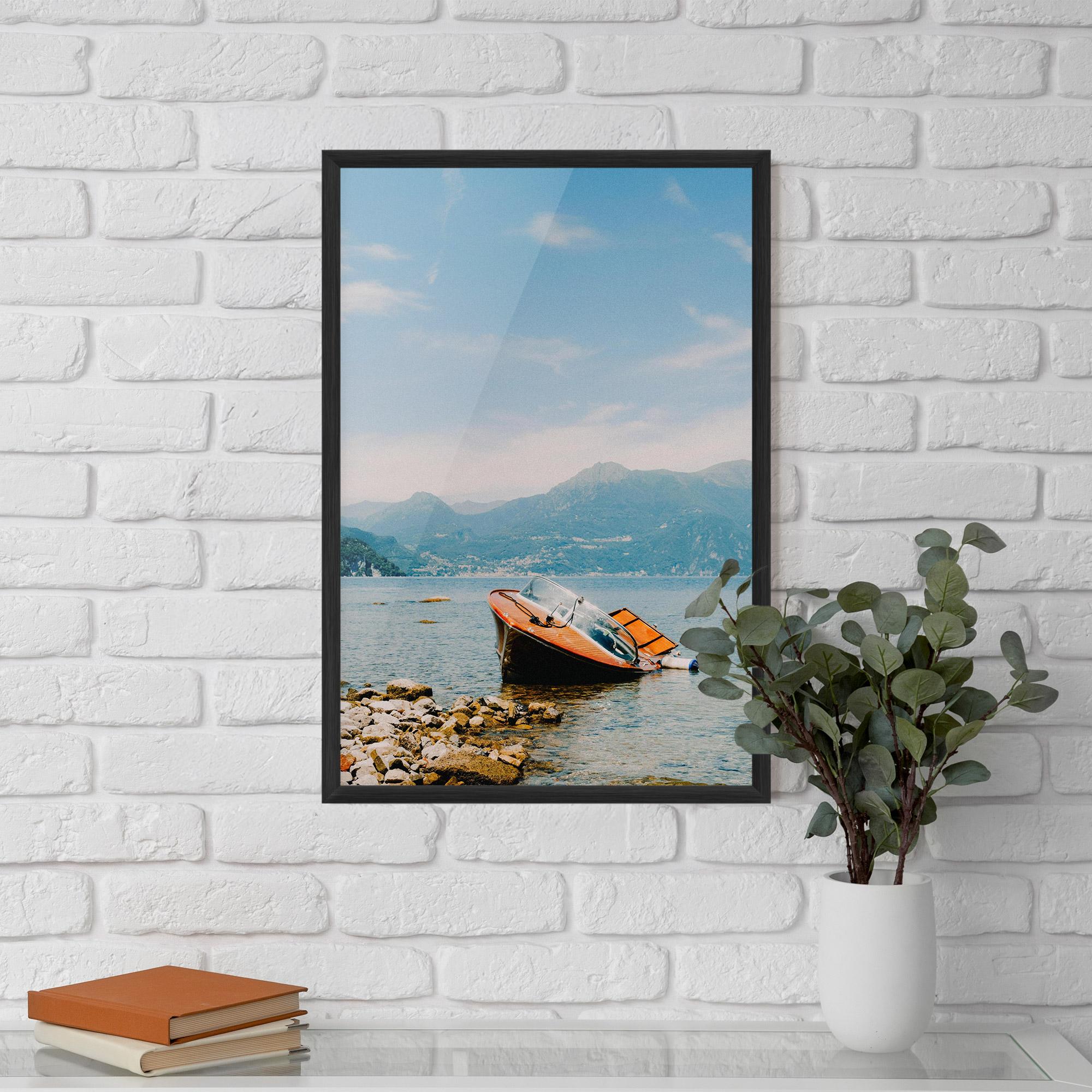 Gerahmte Poster Boat On The Lake mockup 5