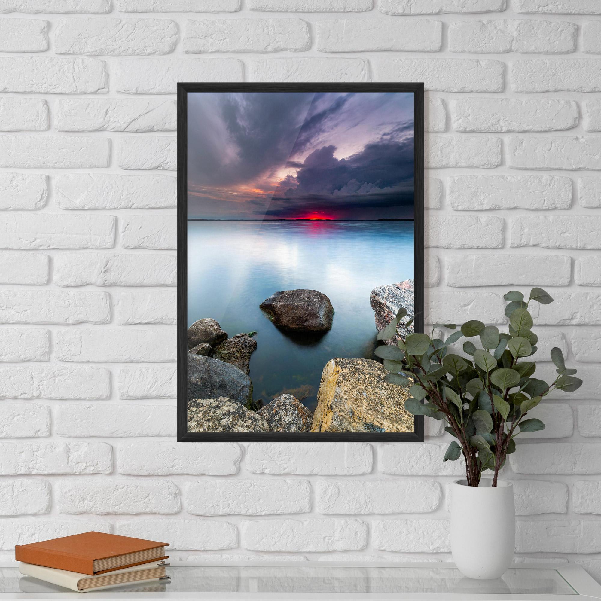 Gerahmte Poster Lake Sunset mockup 5