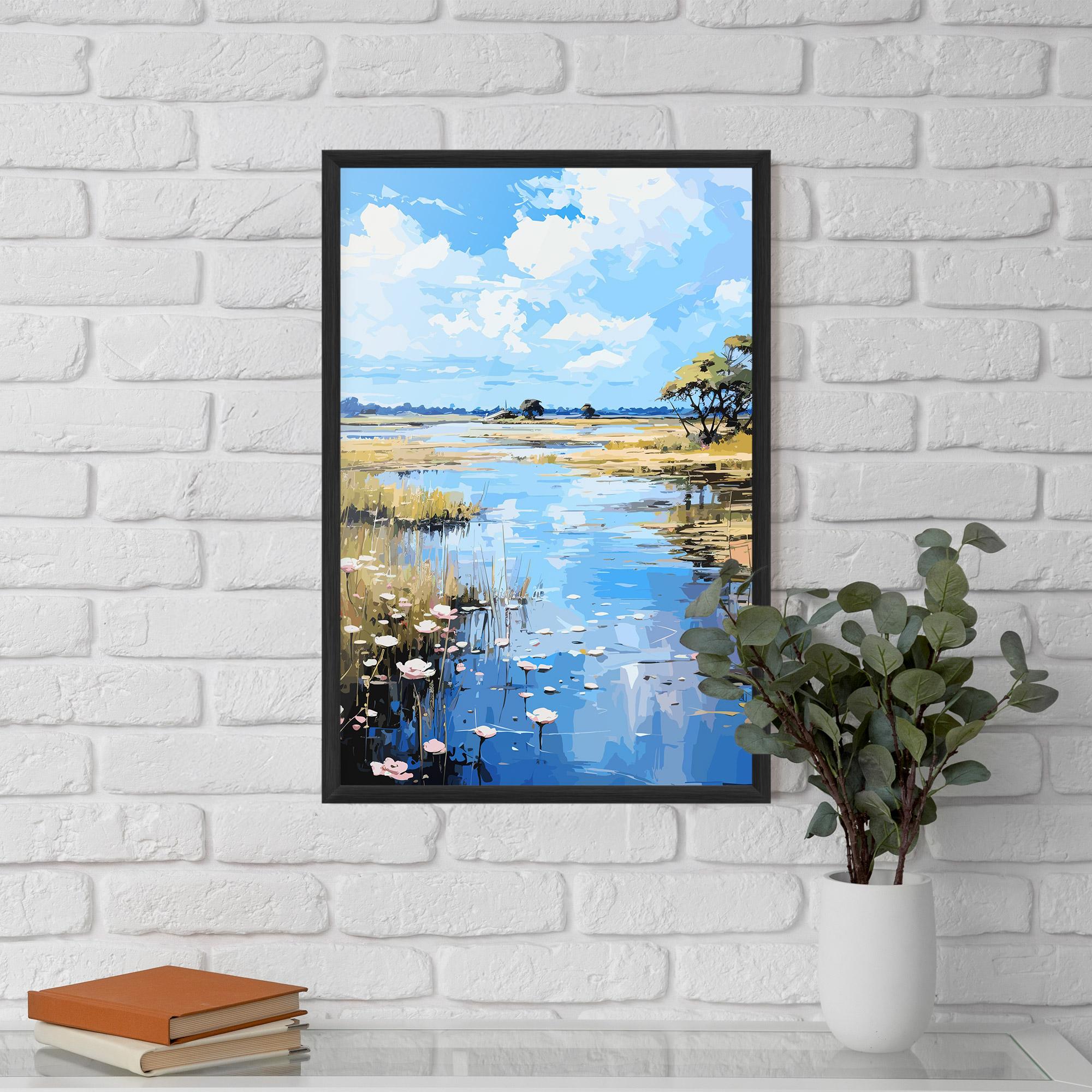 Gerahmte Poster Riverside Flowers mockup 5