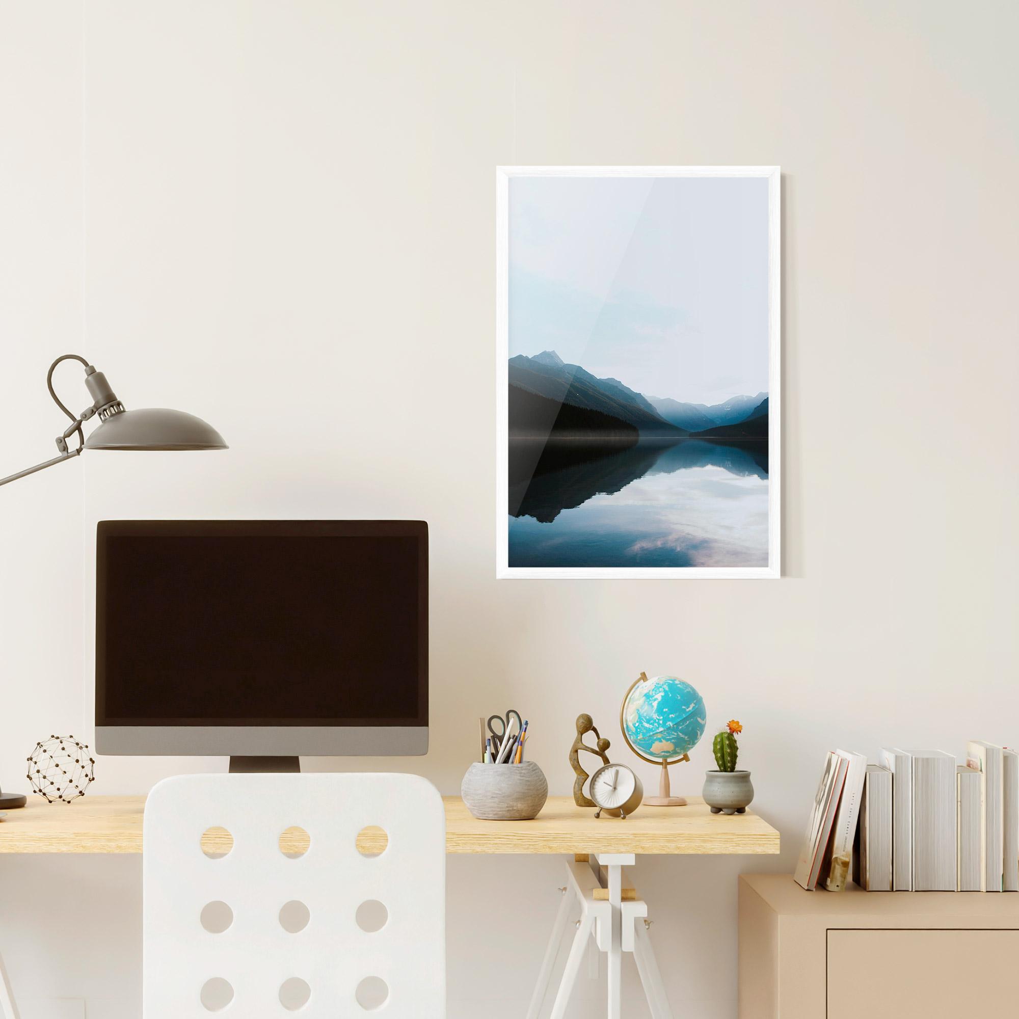 Gerahmte Poster Foggy Blue Light mockup 6