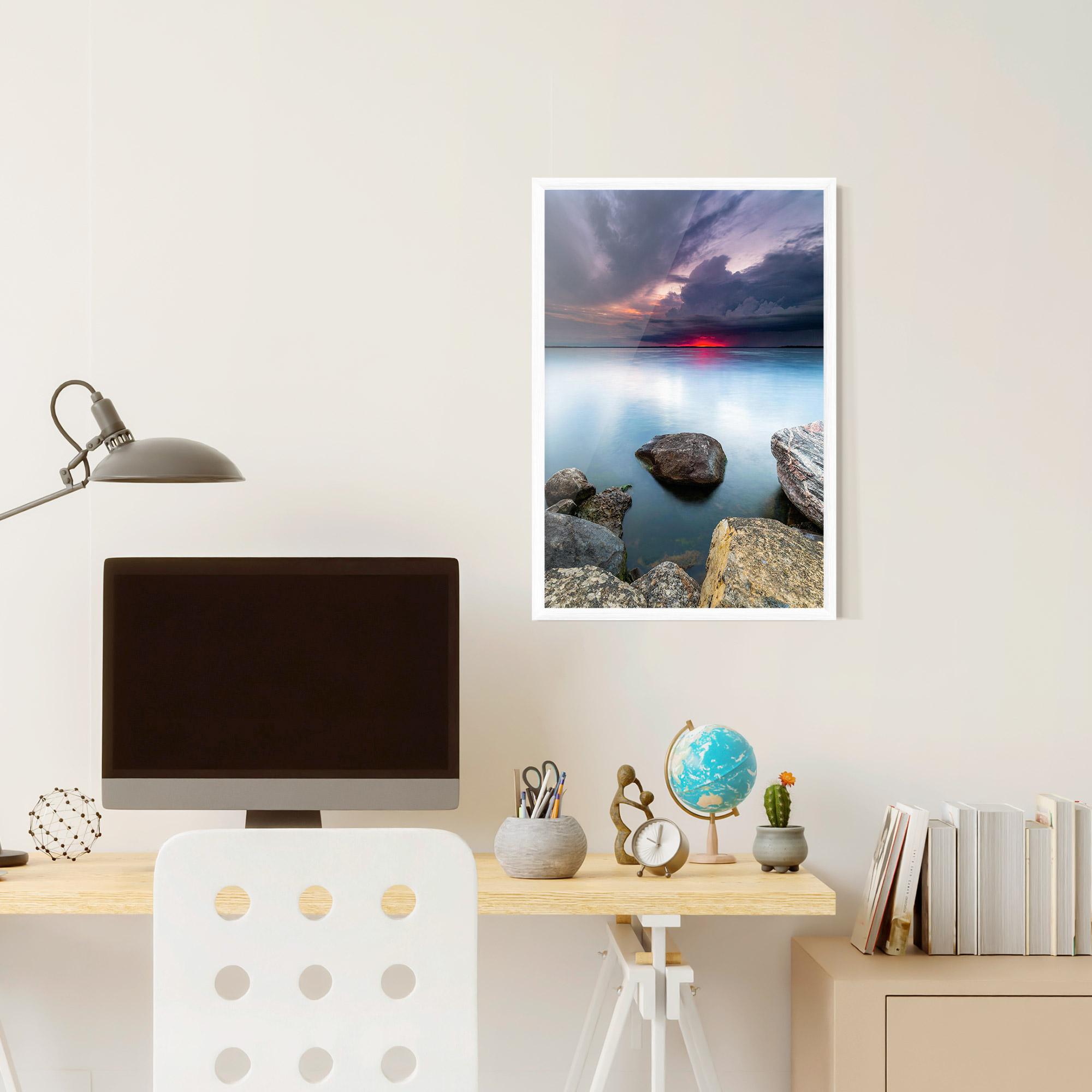 Gerahmte Poster Lake Sunset mockup 6