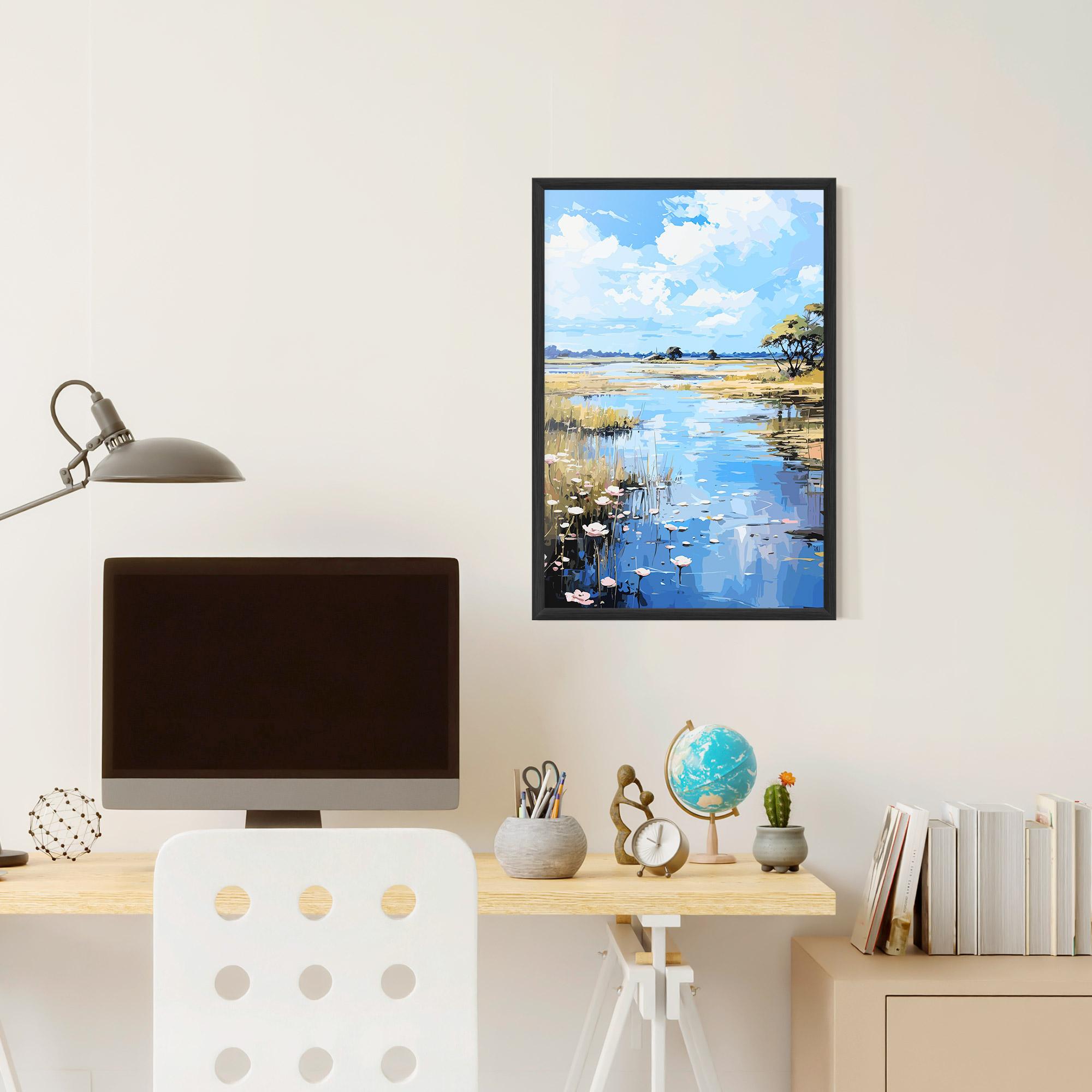 Gerahmte Poster Riverside Flowers mockup 6