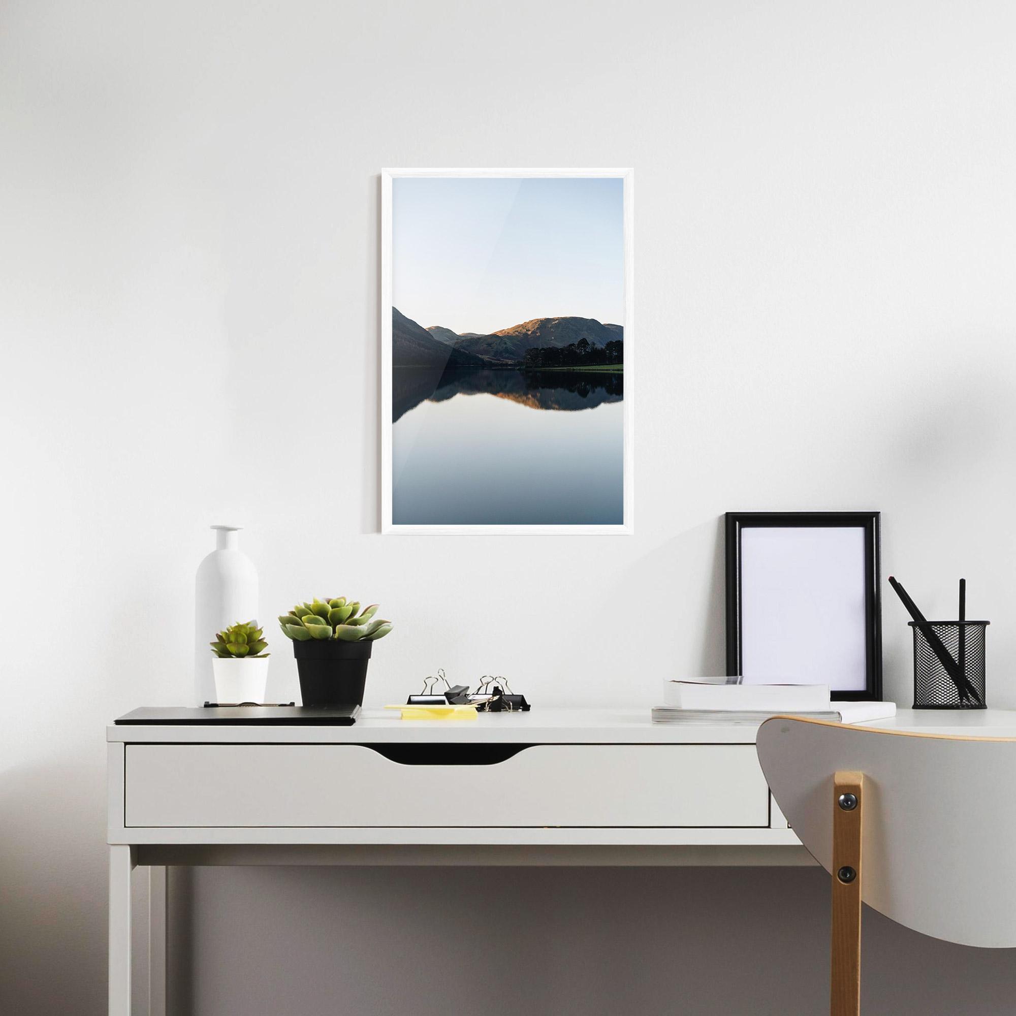 Gerahmte Poster Nice Lake mockup 7