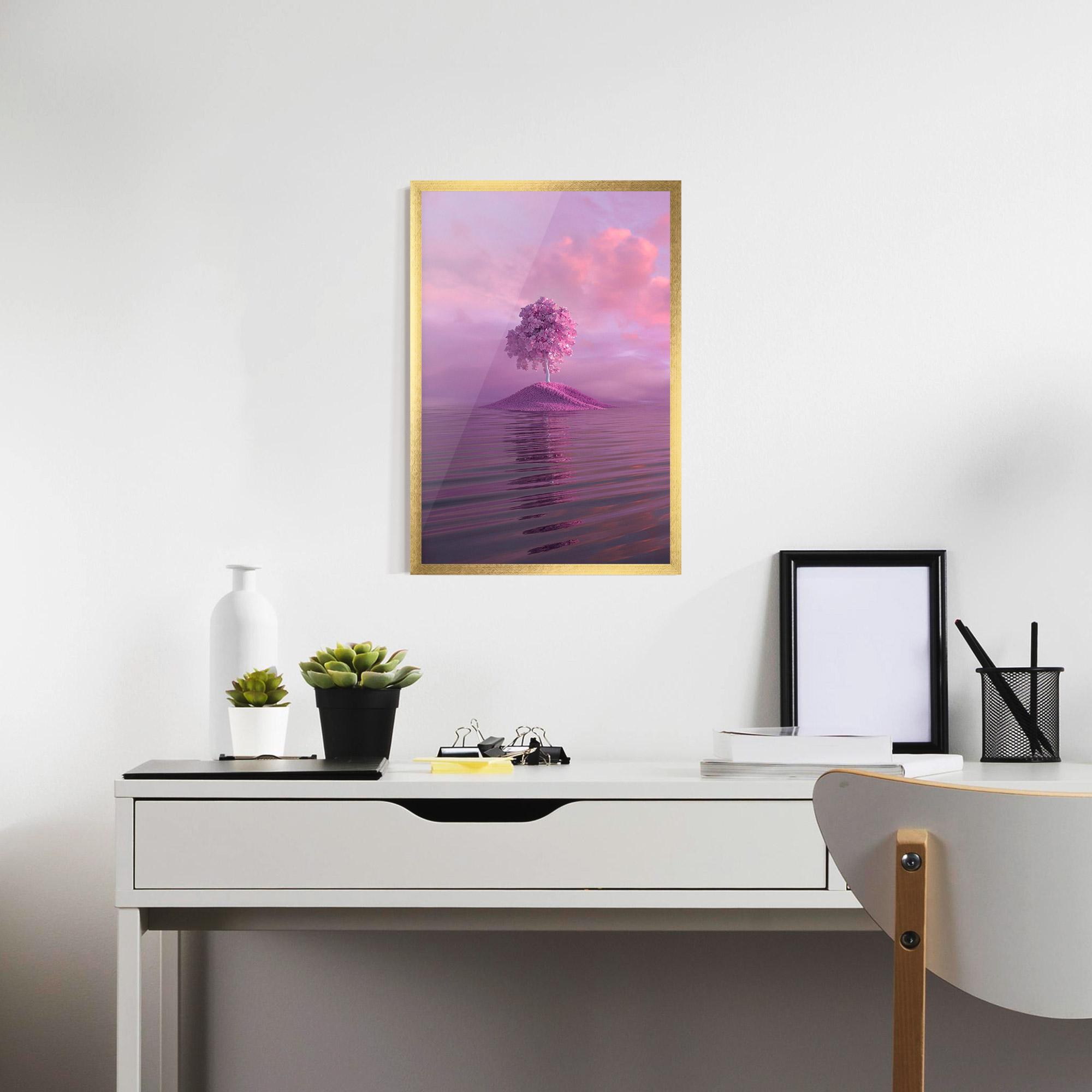 Gerahmte Poster Pink Landscape mockup 7