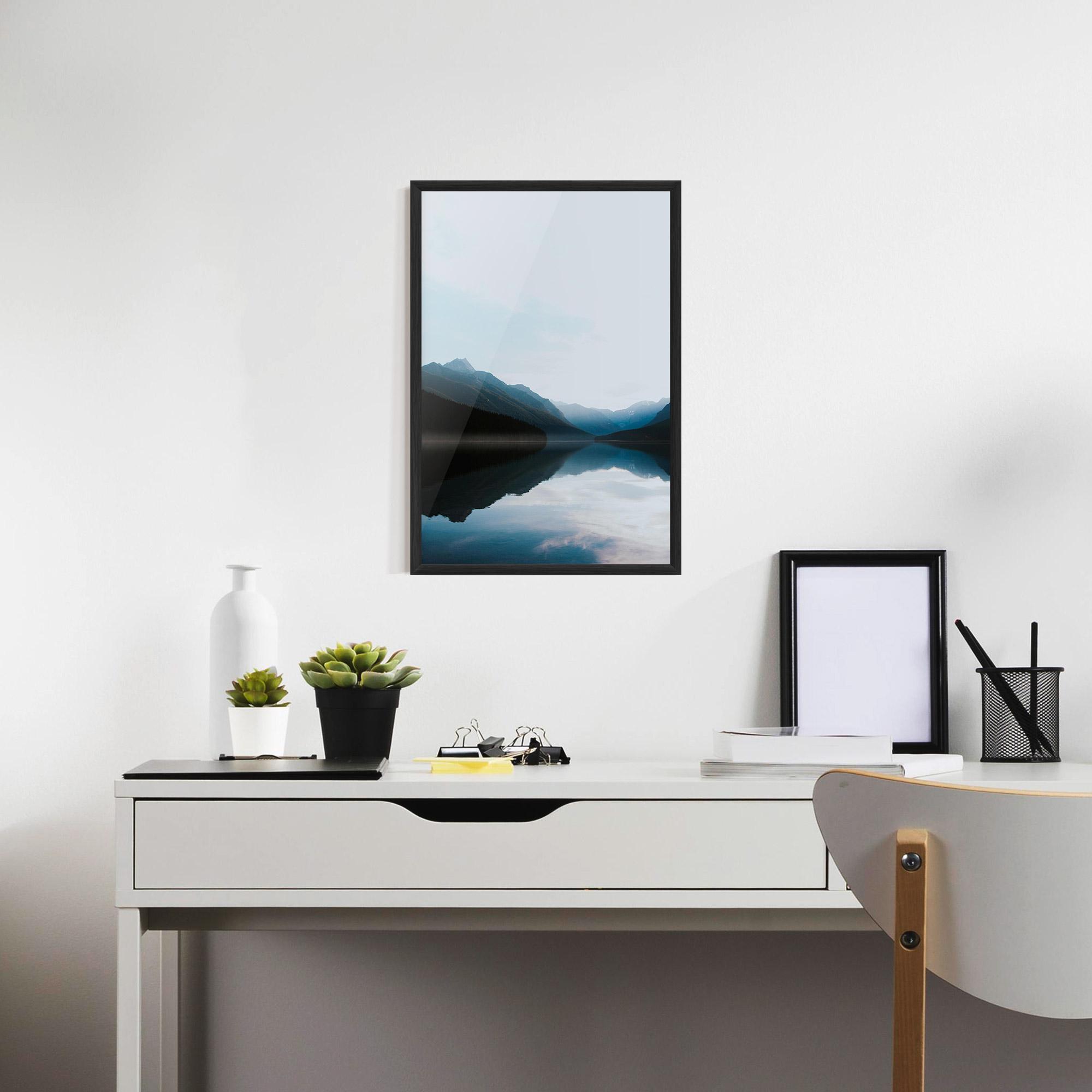 Gerahmte Poster Foggy Blue Light mockup 7