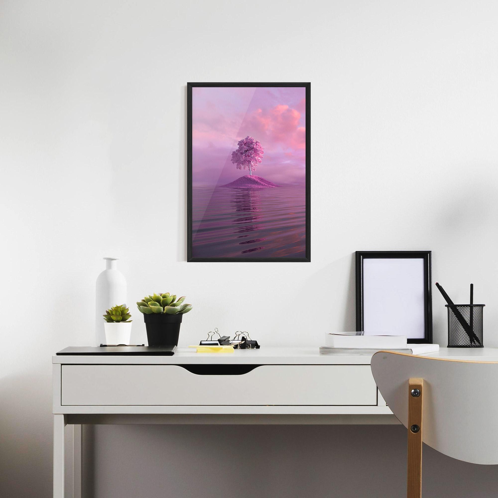 Gerahmte Poster Pink Landscape mockup 7