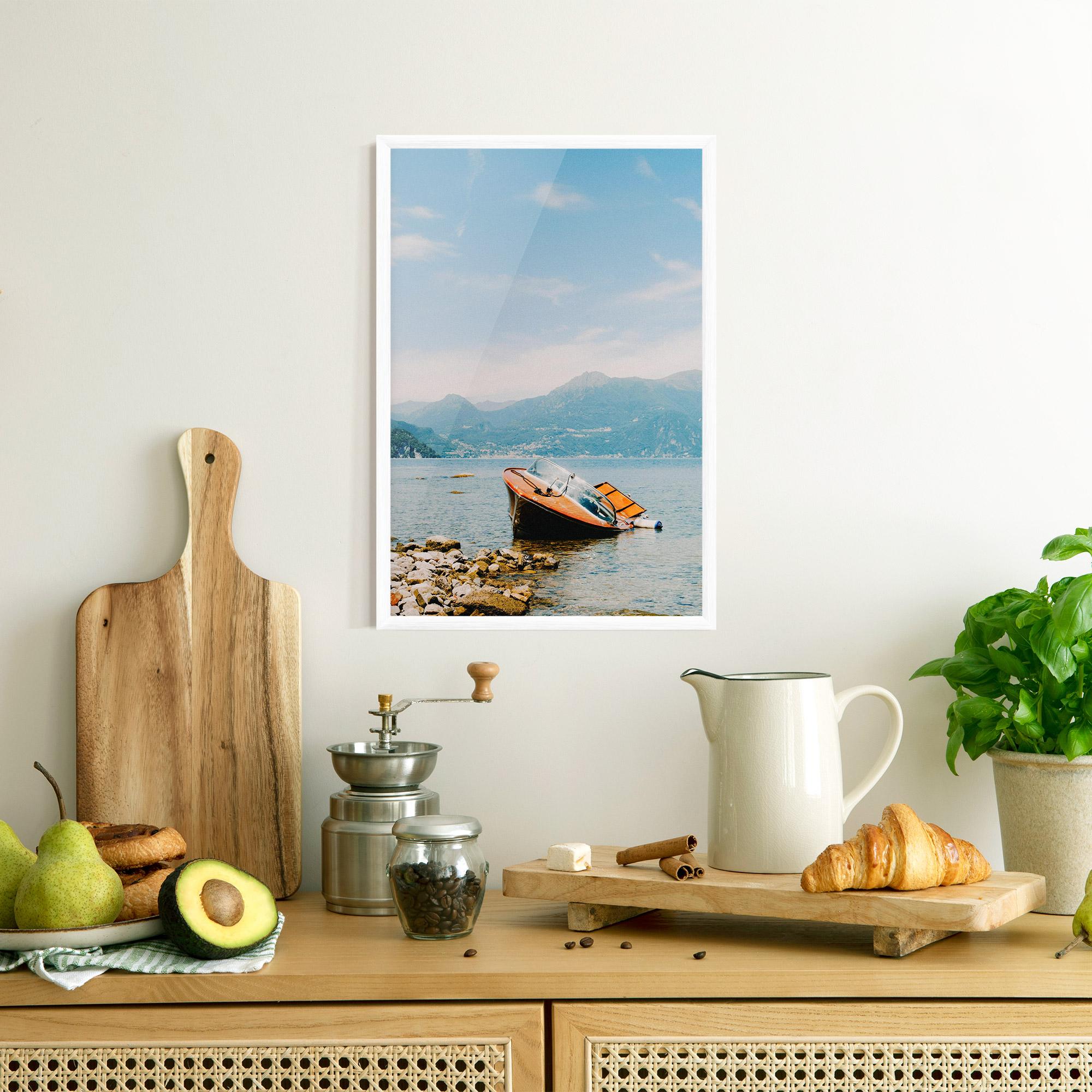 Gerahmte Poster Boat On The Lake mockup 8