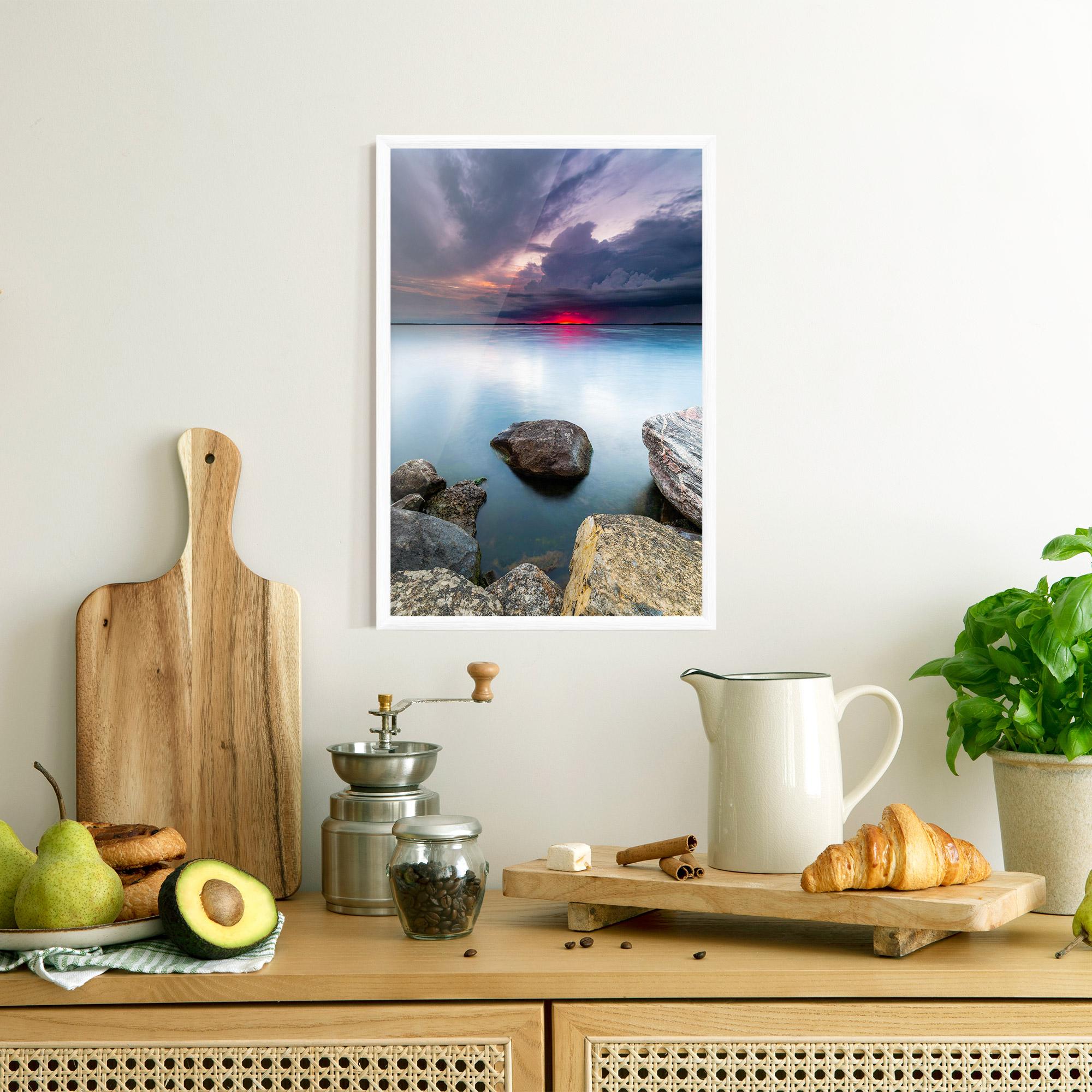 Gerahmte Poster Lake Sunset mockup 8