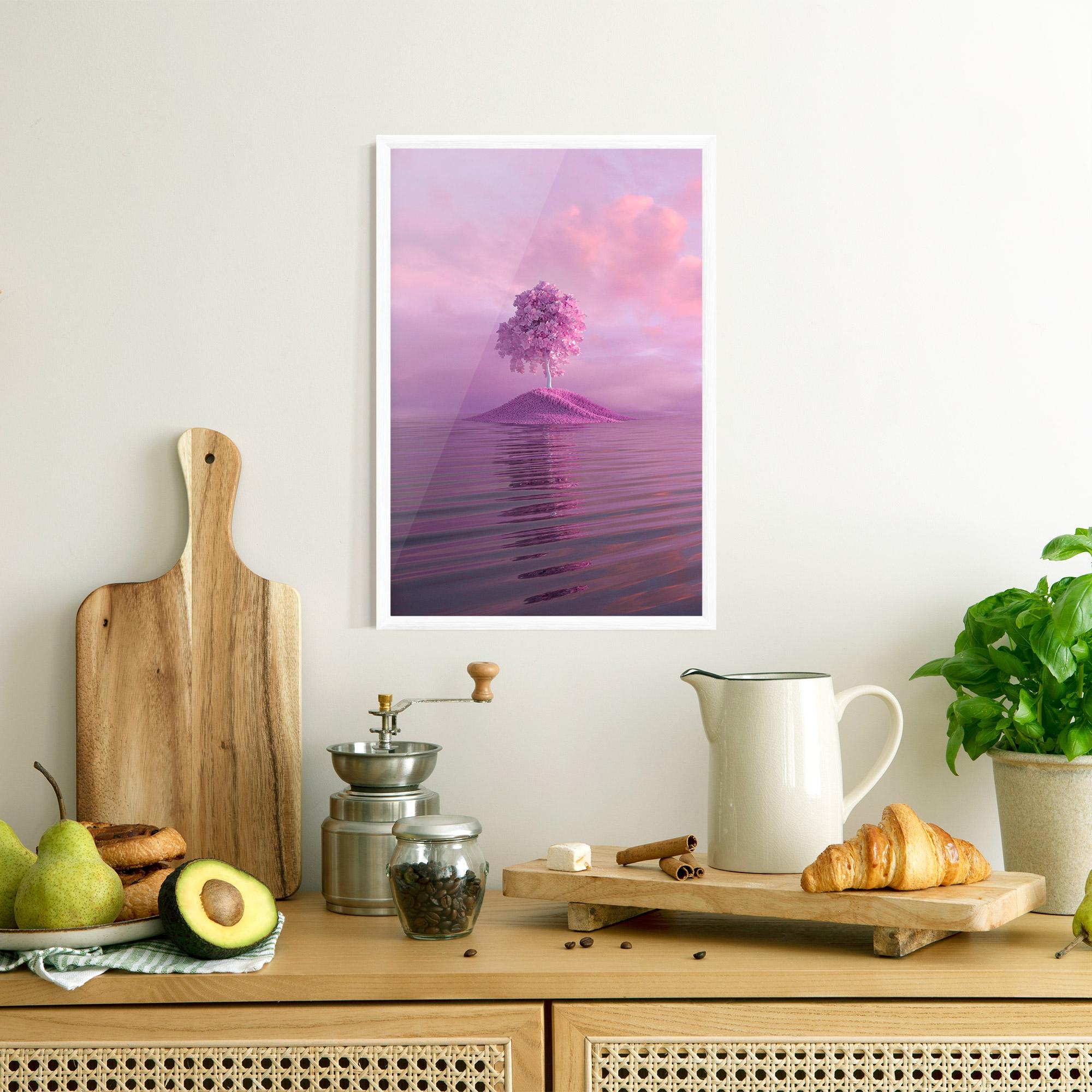 Gerahmte Poster Pink Landscape mockup 8