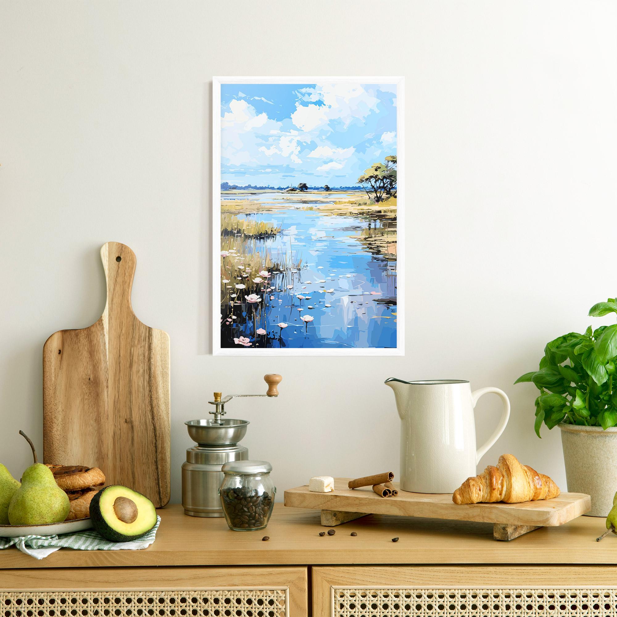 Gerahmte Poster Riverside Flowers mockup 8