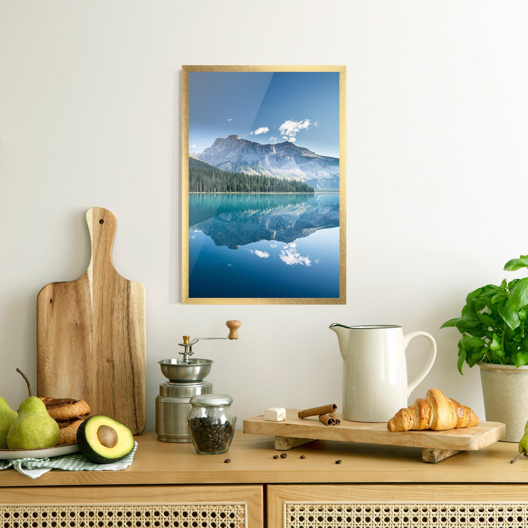 Gerahmte Poster Blue Mountain Lake mockup 8