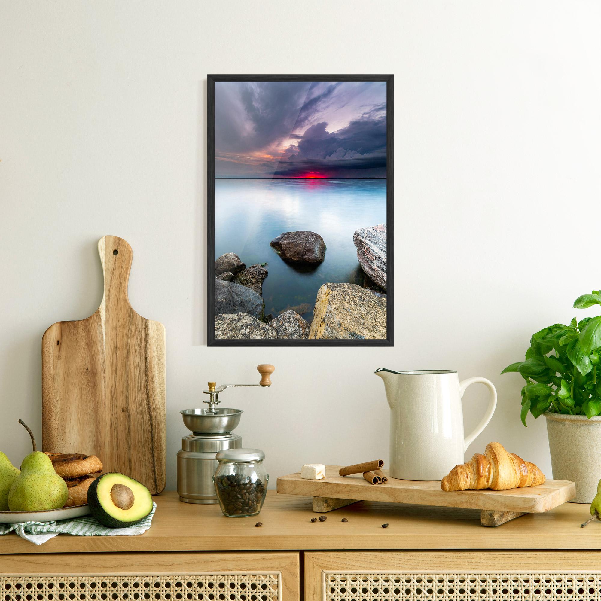 Gerahmte Poster Lake Sunset mockup 8