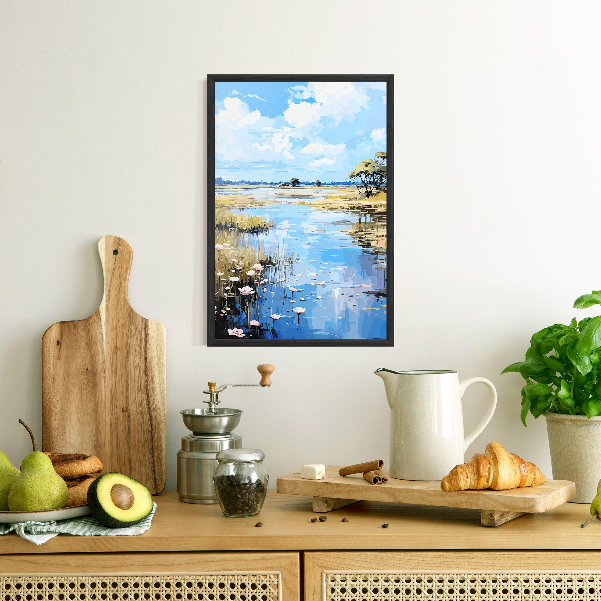 Gerahmte Poster Riverside Flowers mockup 8