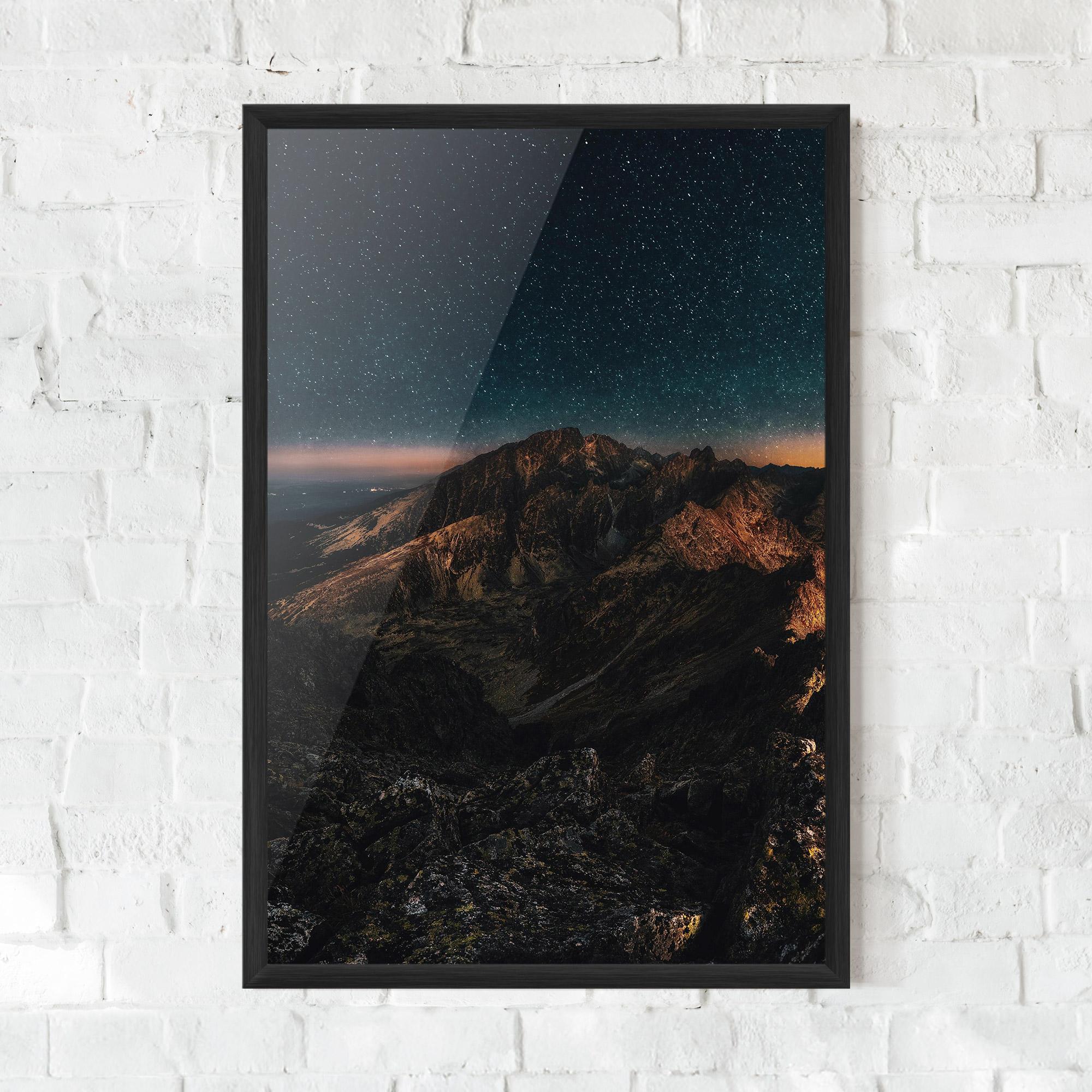 Gerahmte Poster Mountain Sky mockup 0