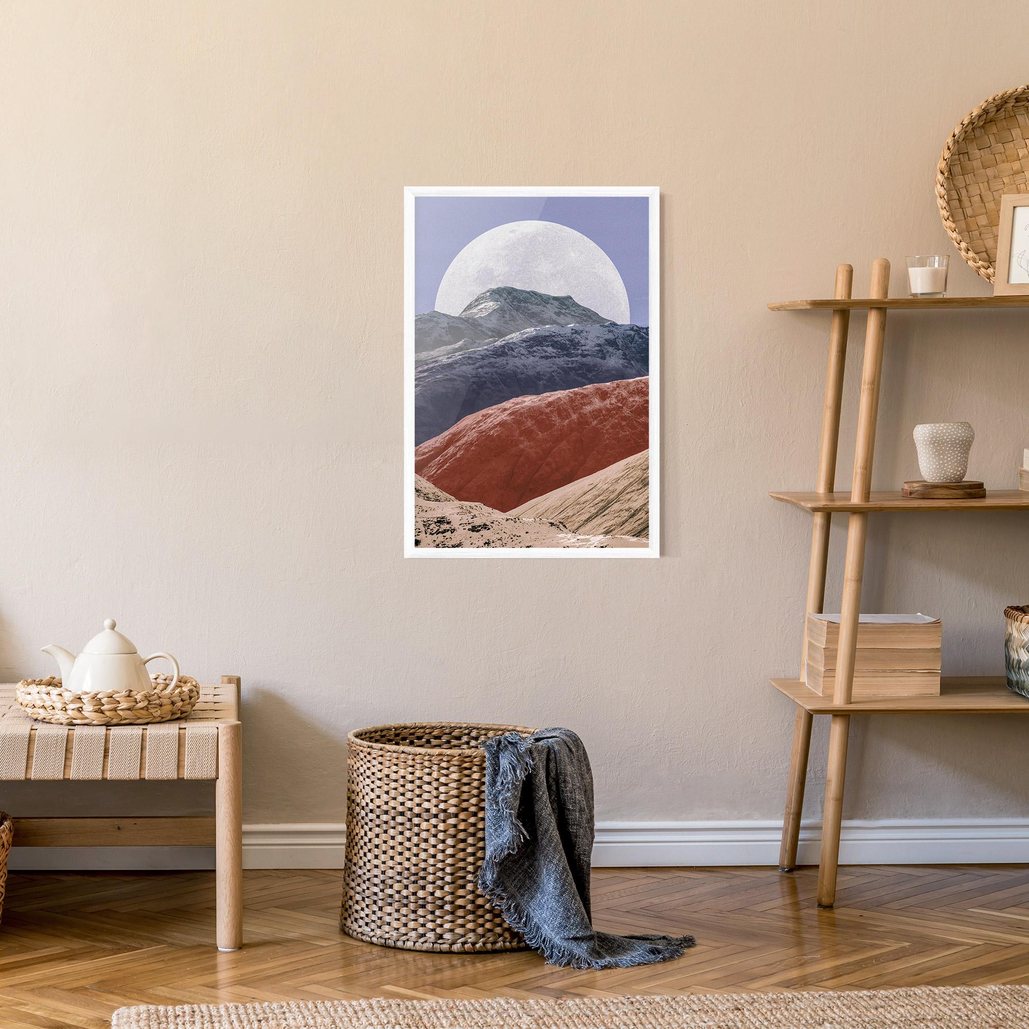 Gerahmte Poster Moon Mountain Art mockup 9