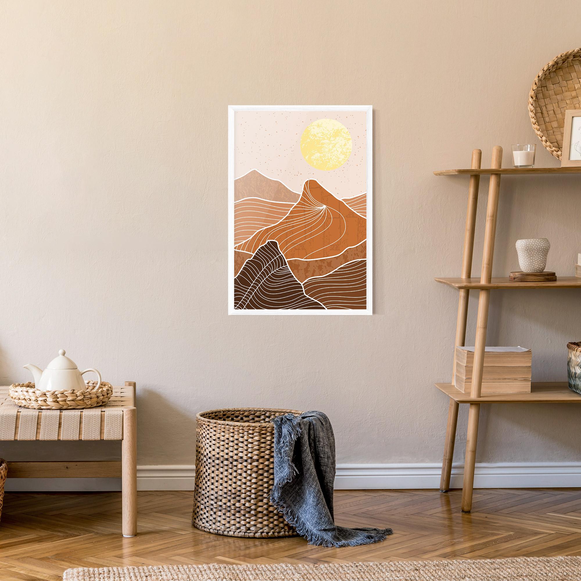 Gerahmte Poster Orange Mountain mockup 9