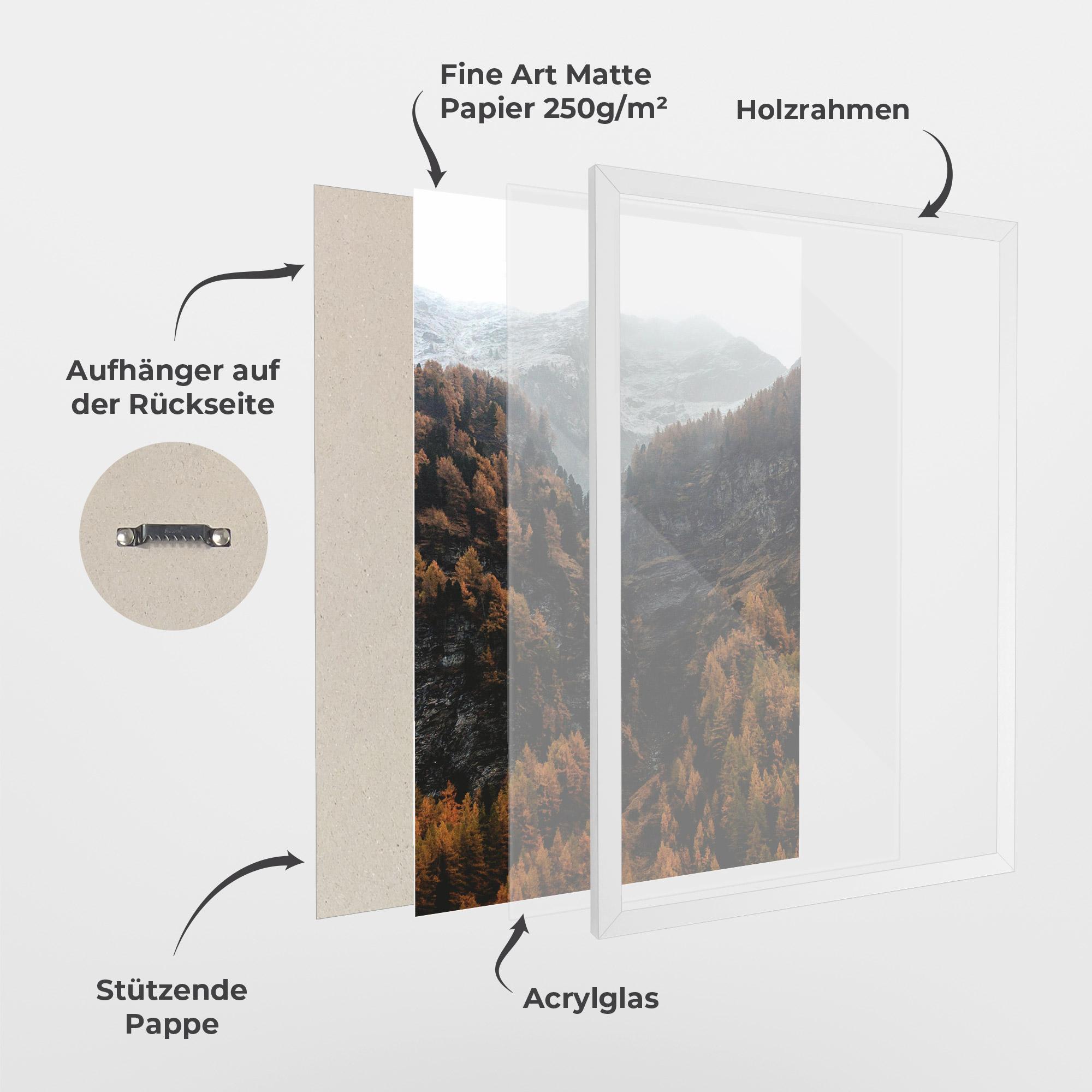 Gerahmte Poster Autumn Mountain mockup 1