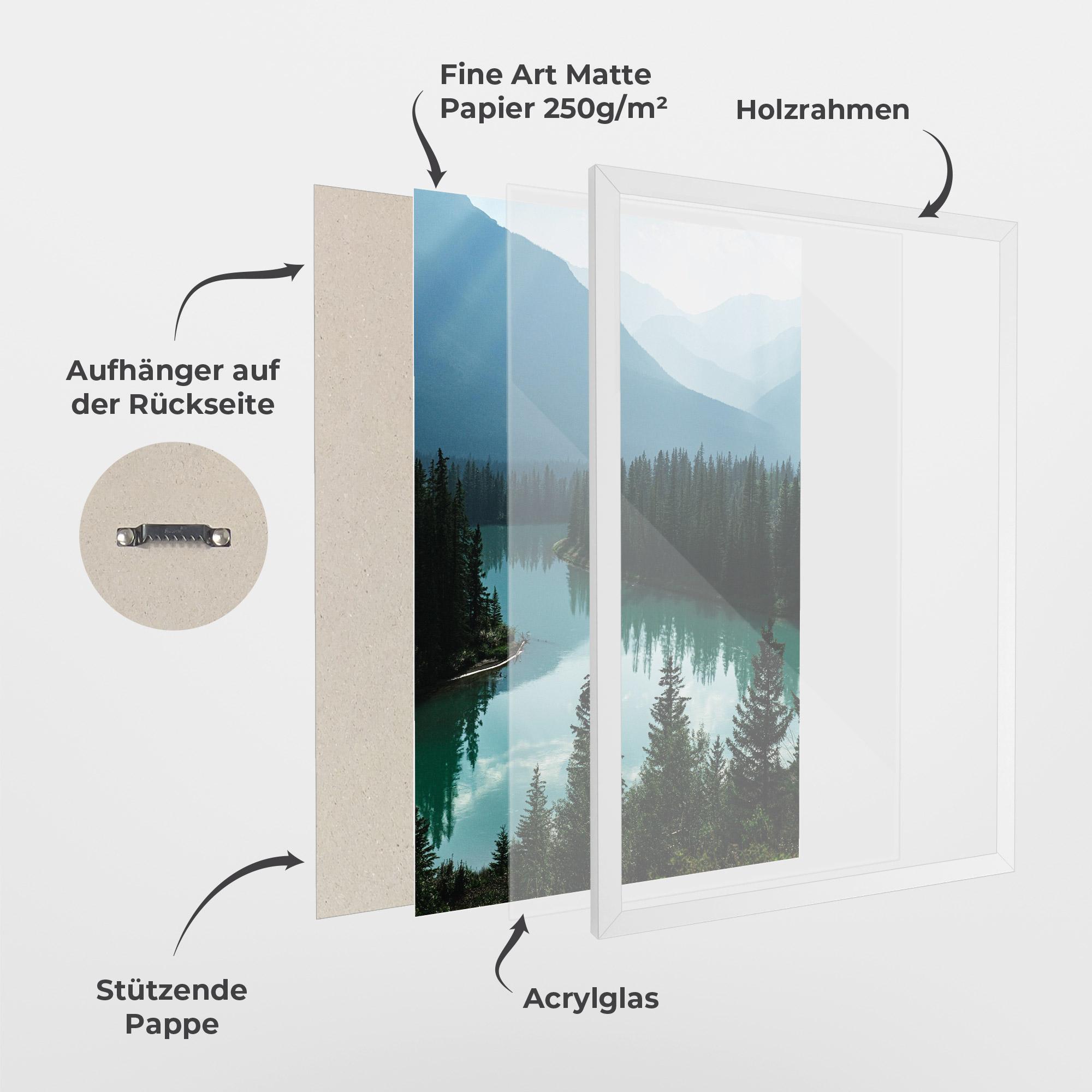 Gerahmte Poster Crystal Lake mockup 1