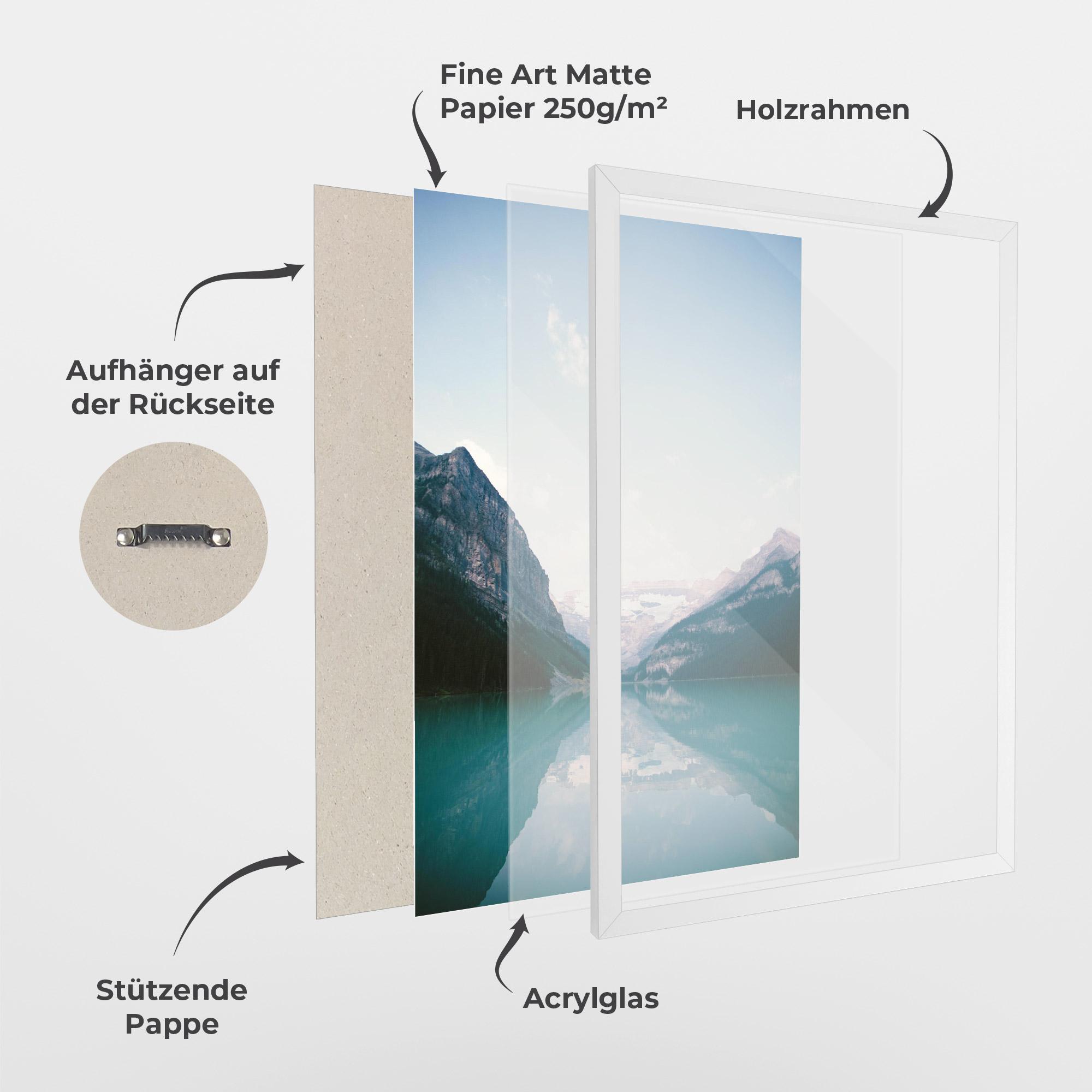 Gerahmte Poster Mountain Valley mockup 1