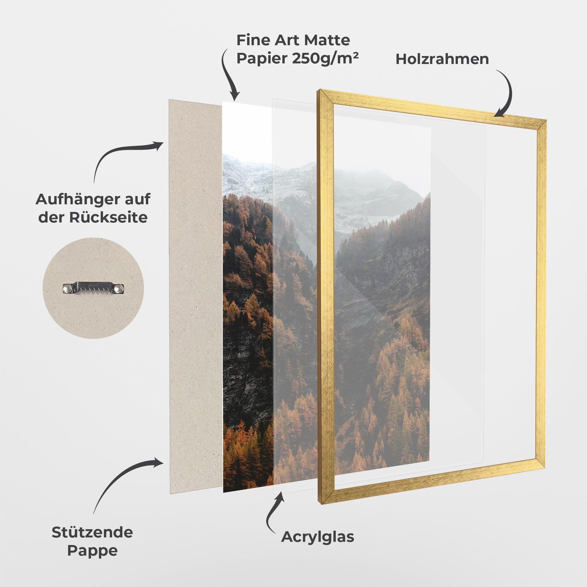 Gerahmte Poster Autumn Mountain mockup 1