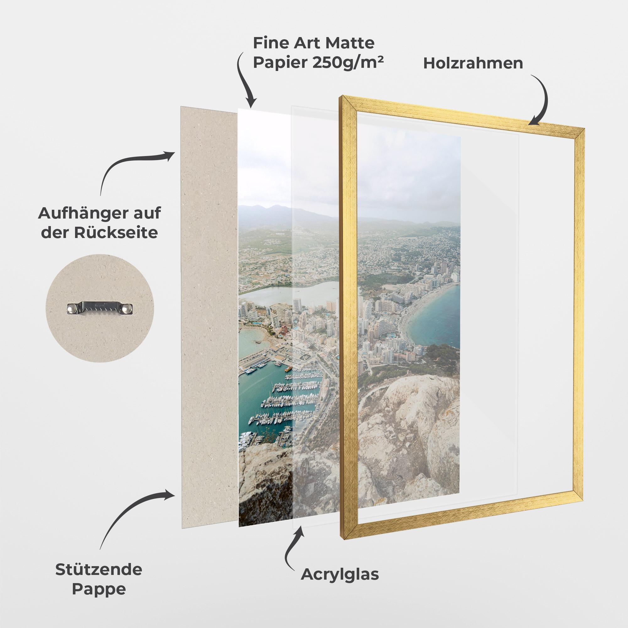 Gerahmte Poster Coast City mockup 1