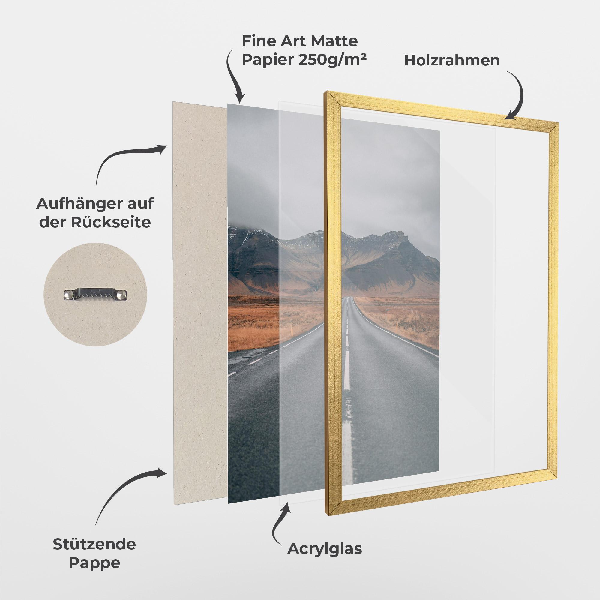 Gerahmte Poster Country Roads mockup 1