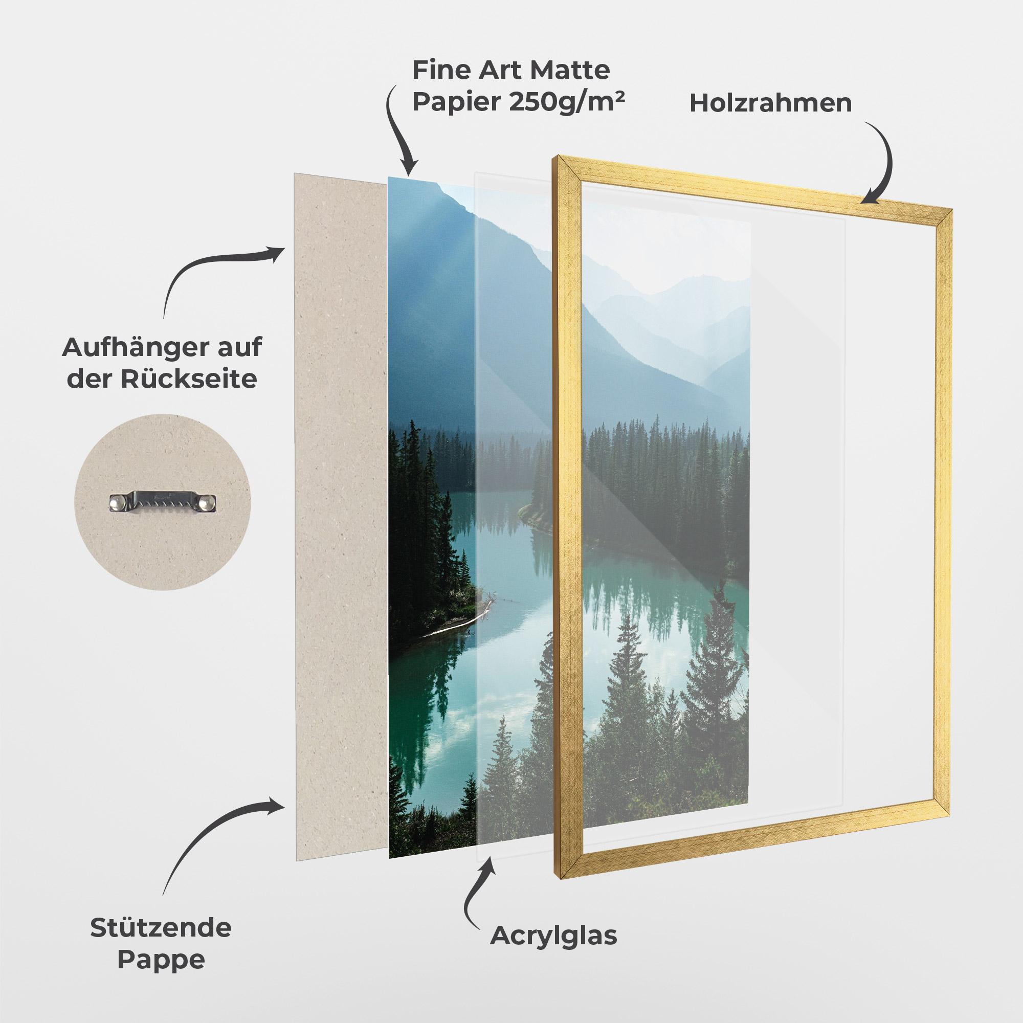 Gerahmte Poster Crystal Lake mockup 1