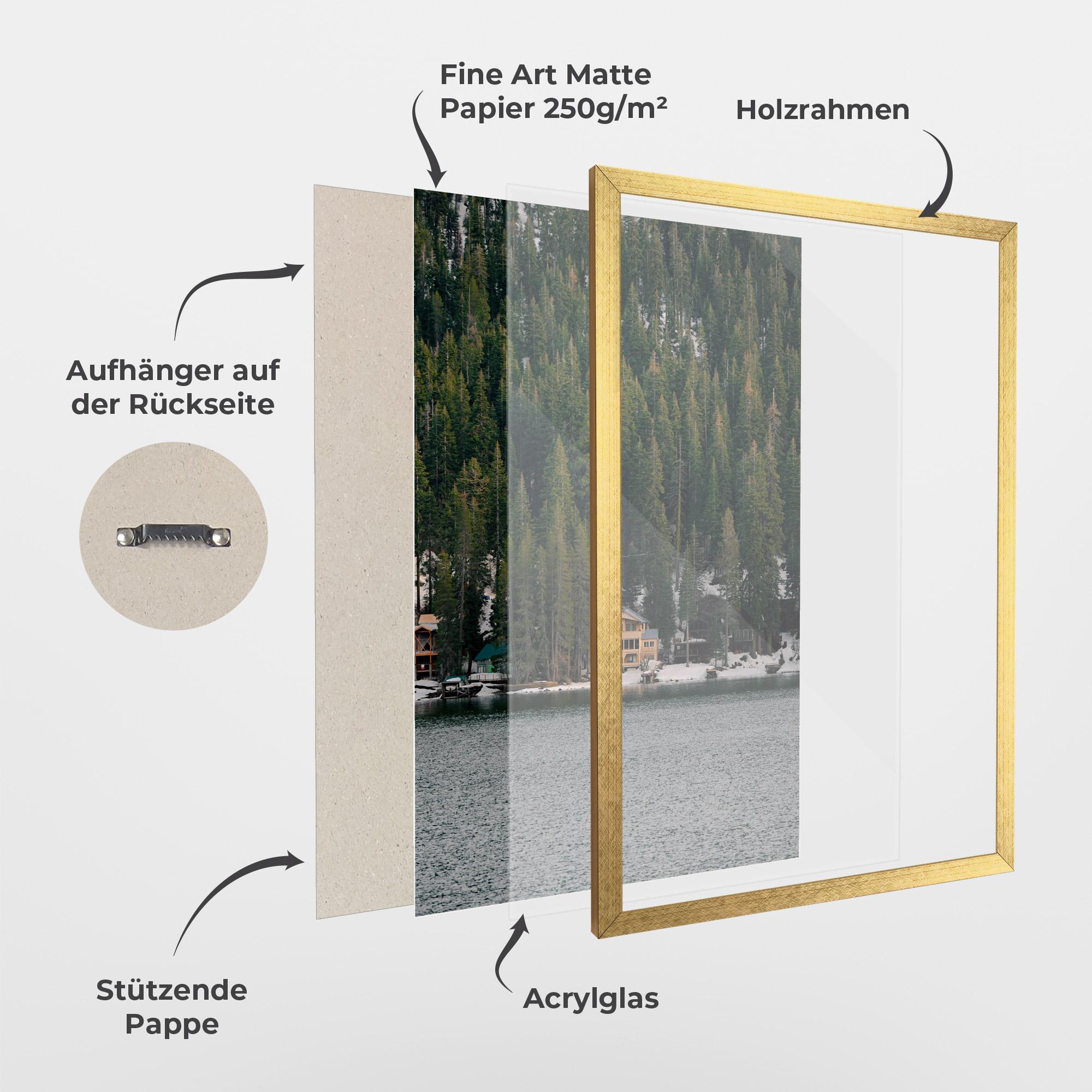 Gerahmte Poster Peacefull Place mockup 1