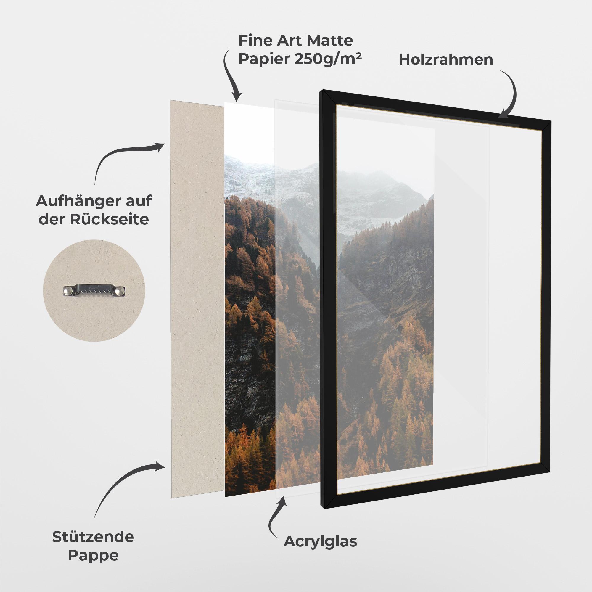 Gerahmte Poster Autumn Mountain mockup 1