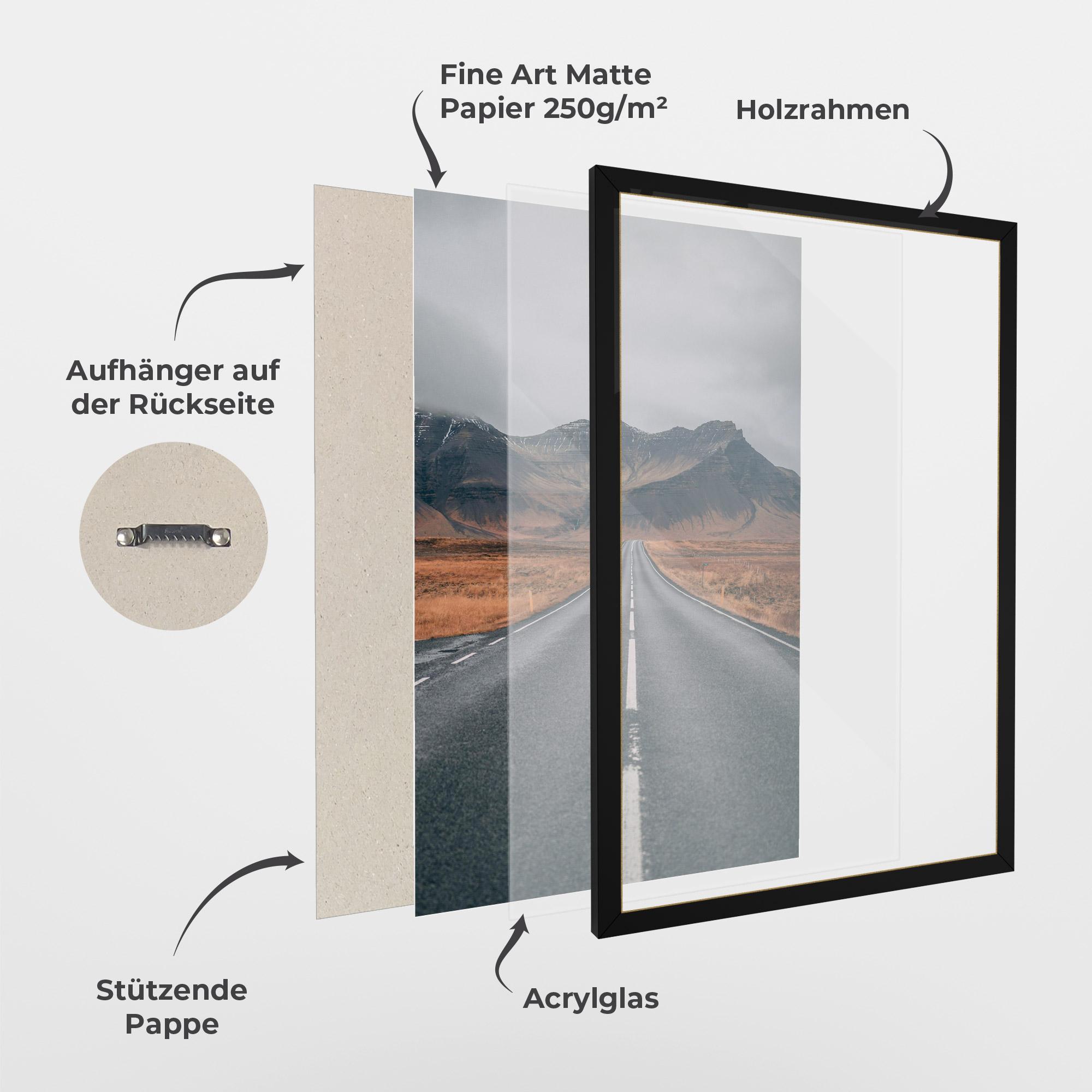 Gerahmte Poster Country Roads mockup 1