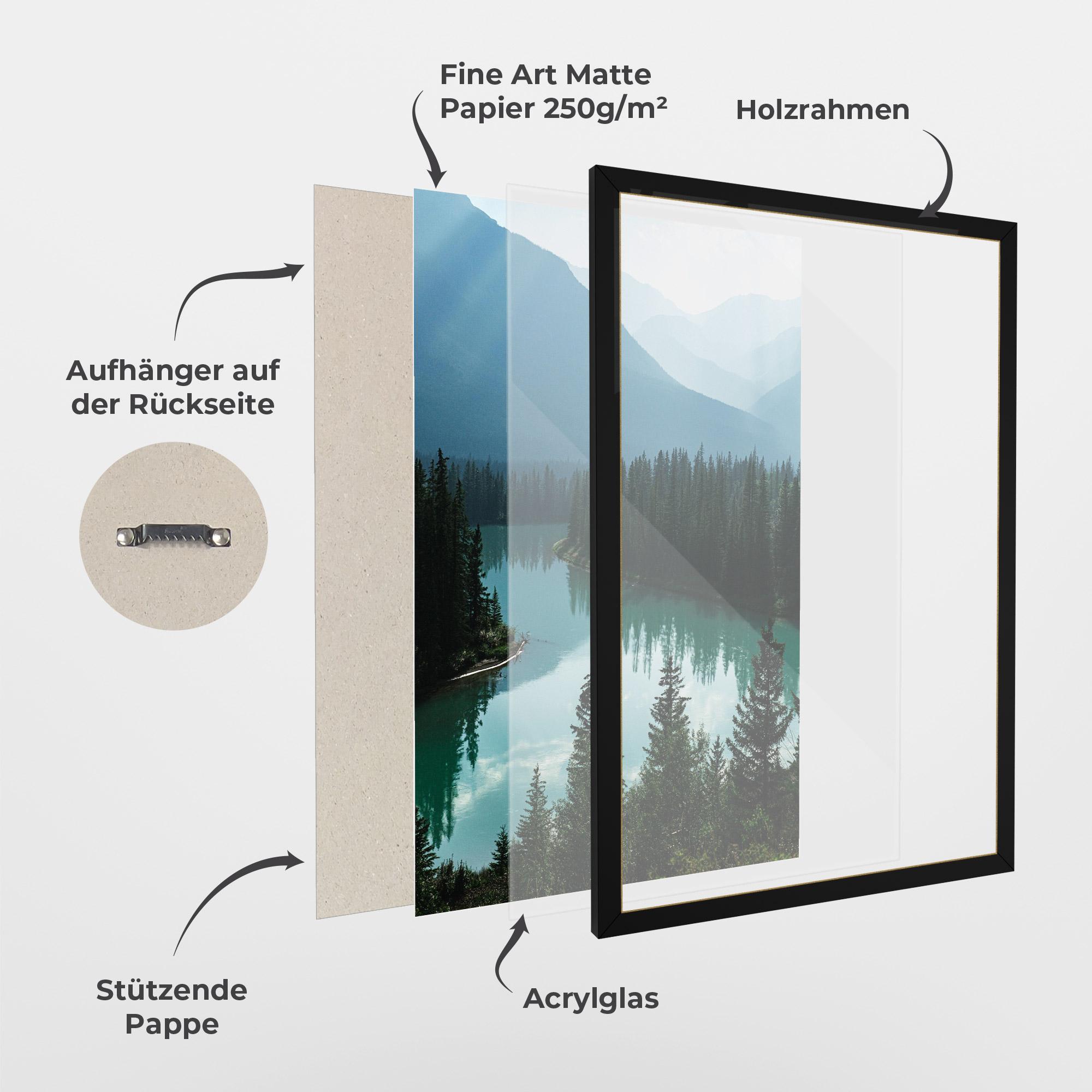 Gerahmte Poster Crystal Lake mockup 1