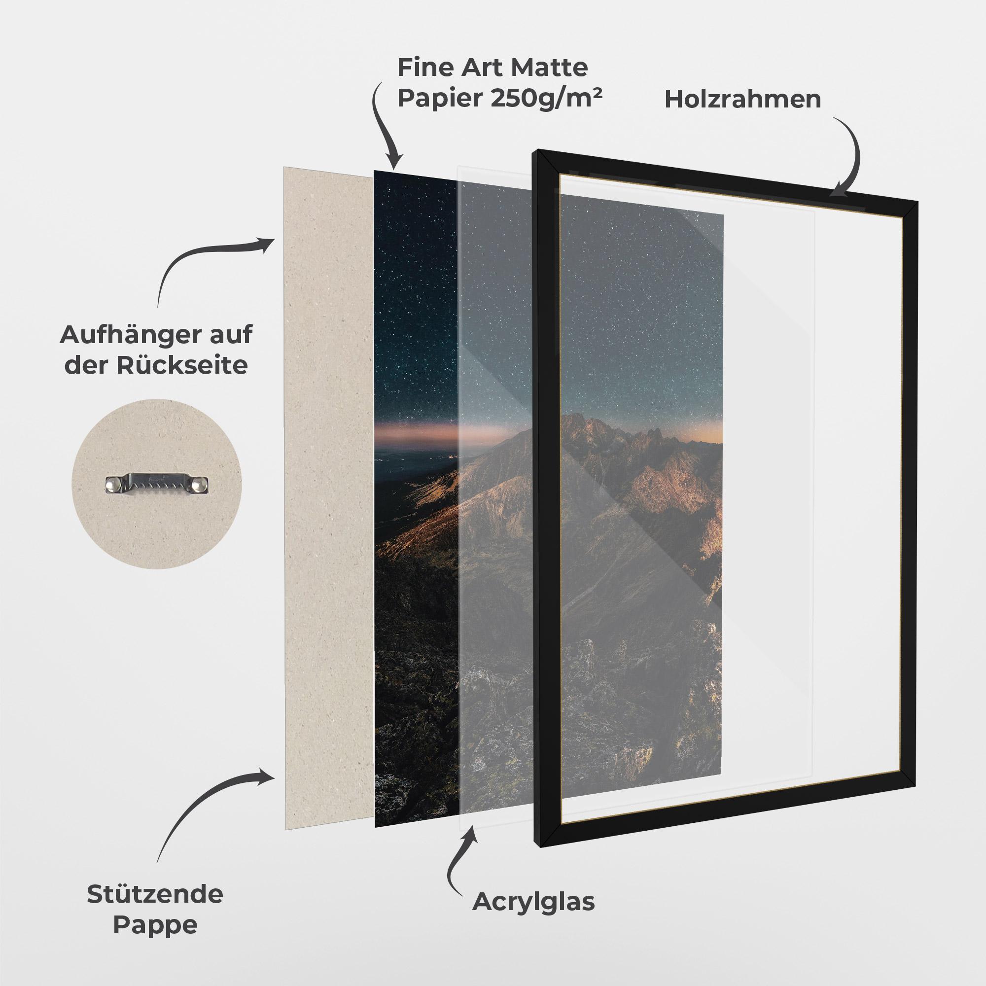 Gerahmte Poster Mountain Sky mockup 1